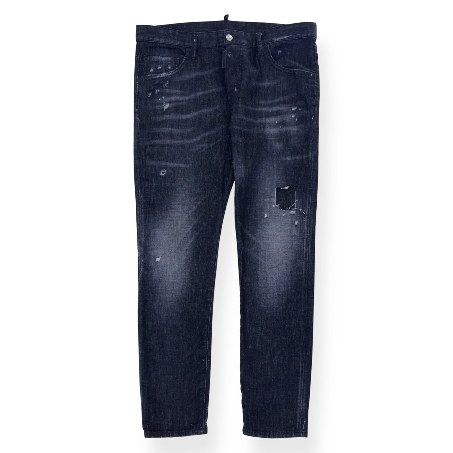 DSQUARED2 DISTRESSED DENIM JEANS BLACK 52 / XL