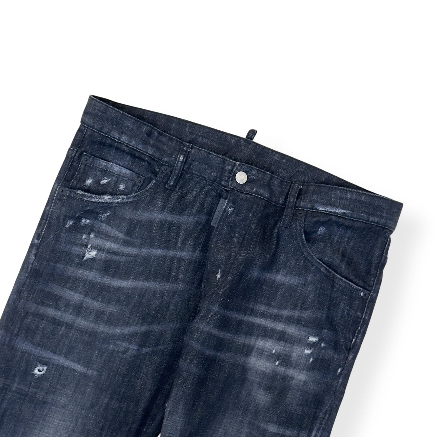 DSQUARED2 DISTRESSED DENIM JEANS BLACK 52 / XL