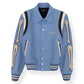AMIRI BONES WOOL VARSITY BOMBER JACKET BABY BLUE L