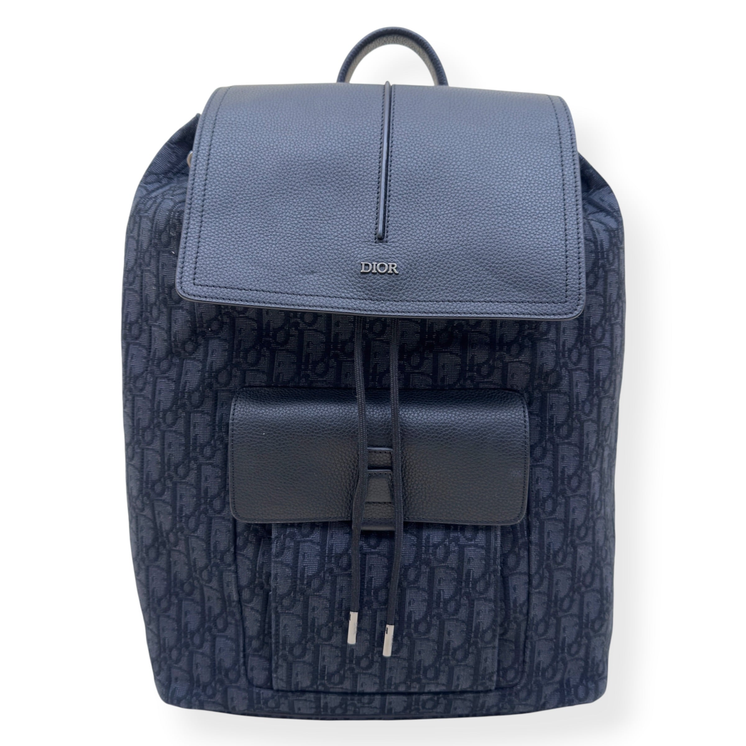 DIOR HIT THE ROAD OBLIQUE JACQUARD BACKPACK BLACK O/S