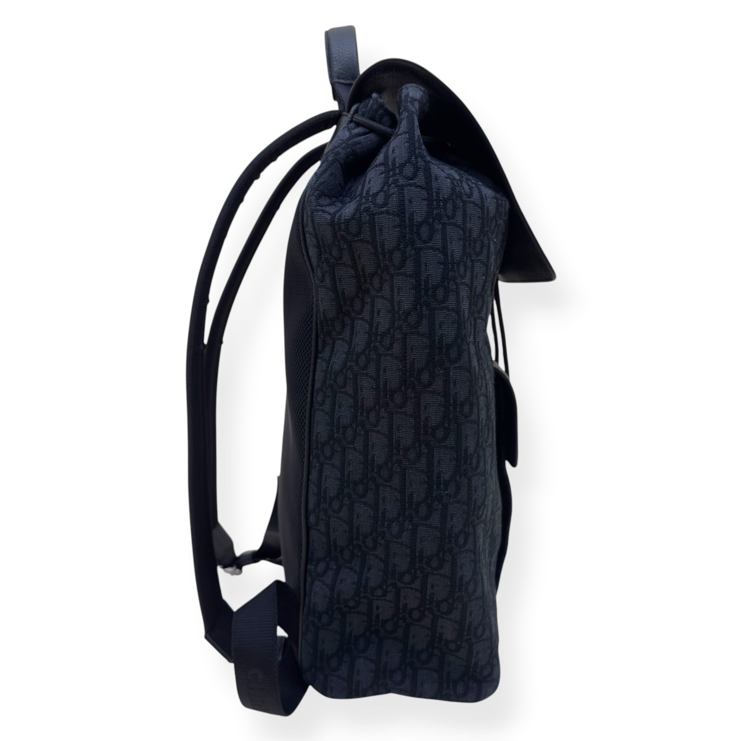 DIOR HIT THE ROAD OBLIQUE JACQUARD BACKPACK BLACK O/S