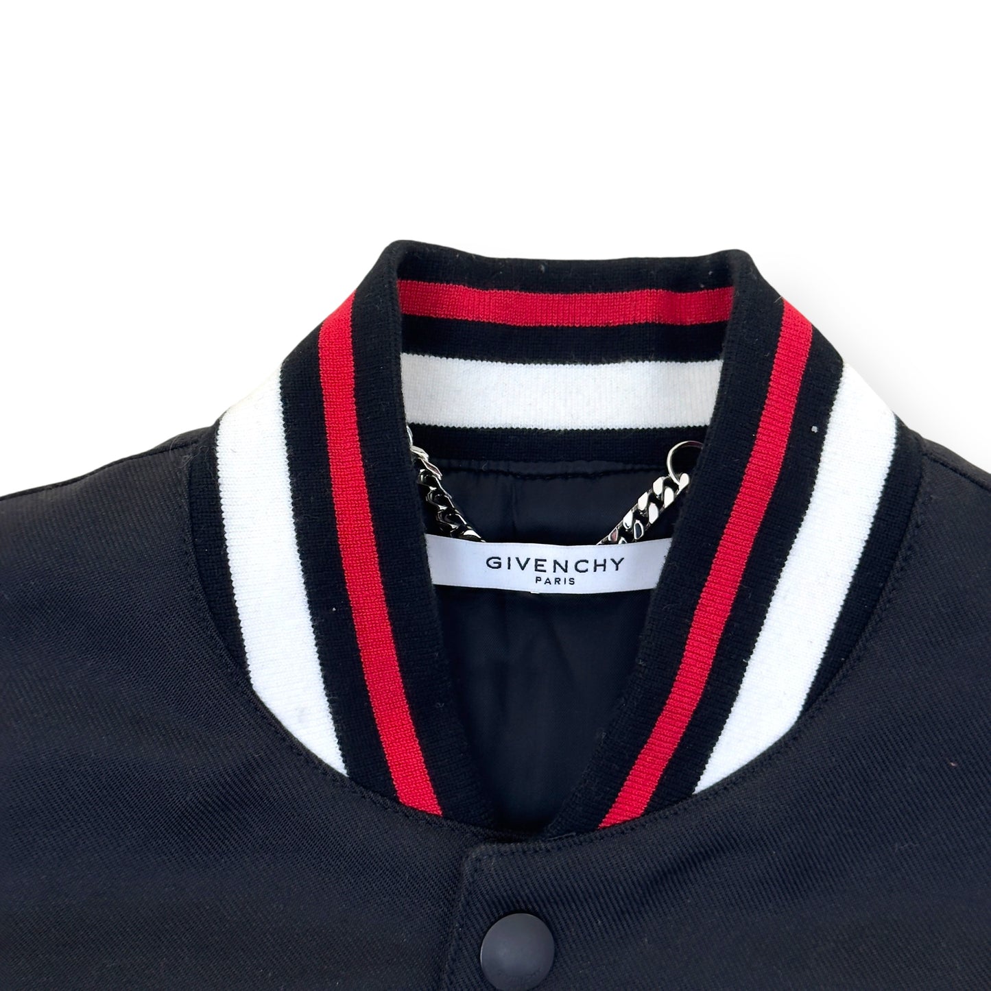 GIVENCHY EMBROIDERED LOGO JACKET BLACK / RED 54 / XL