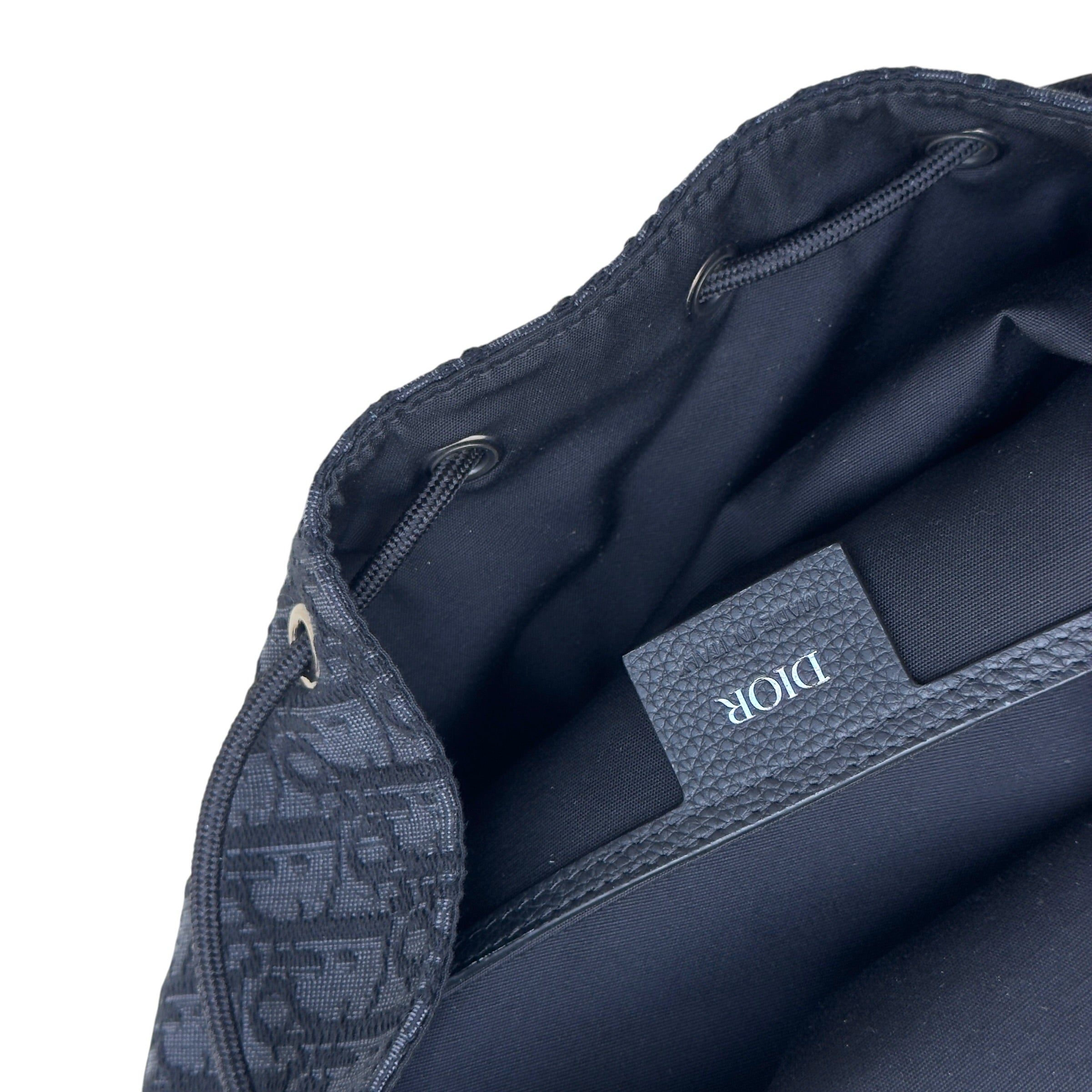 DIOR HIT THE ROAD OBLIQUE JACQUARD BACKPACK BLACK O/S