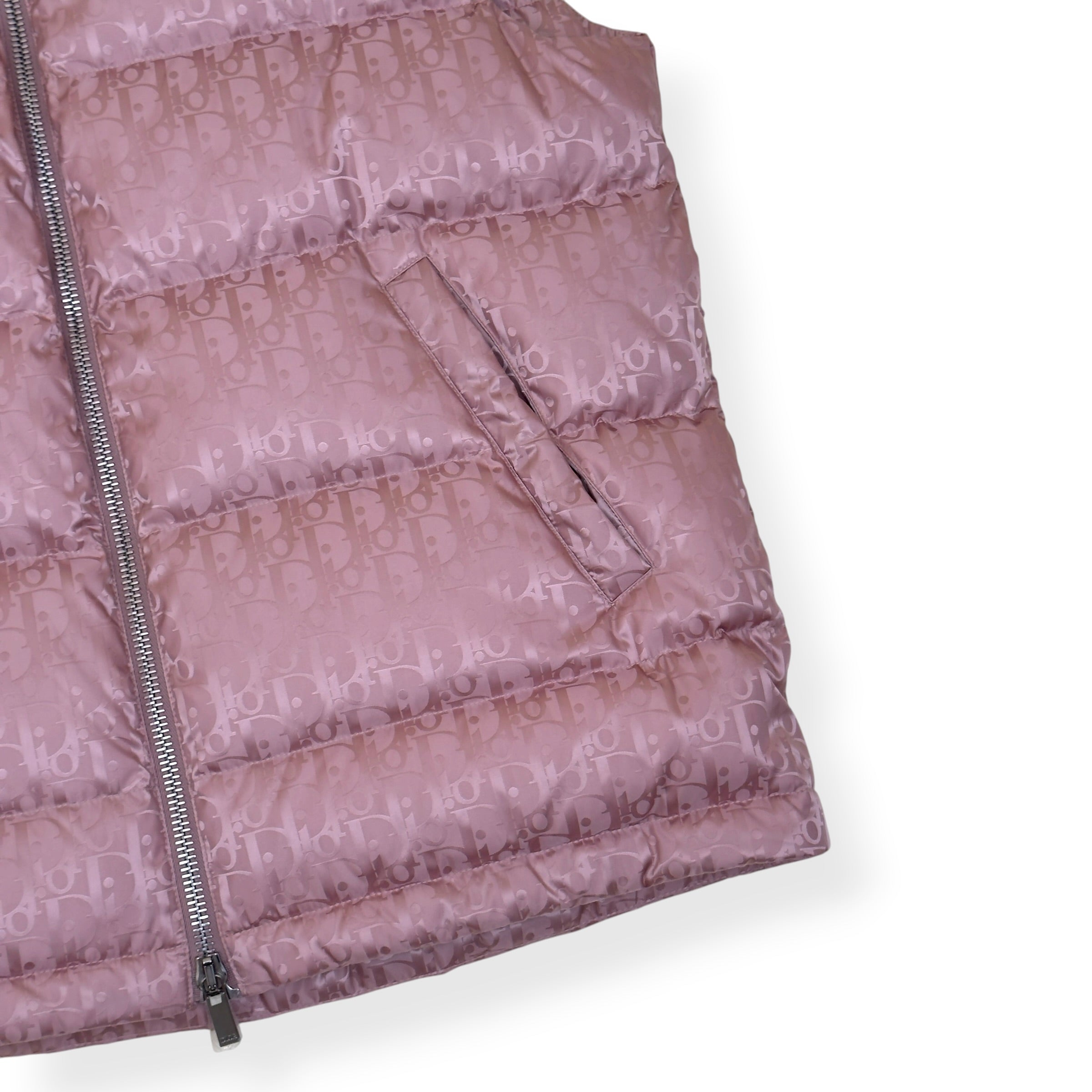 DIOR OBLIQUE JACQUARD DOWN GILET PINK 50 / L