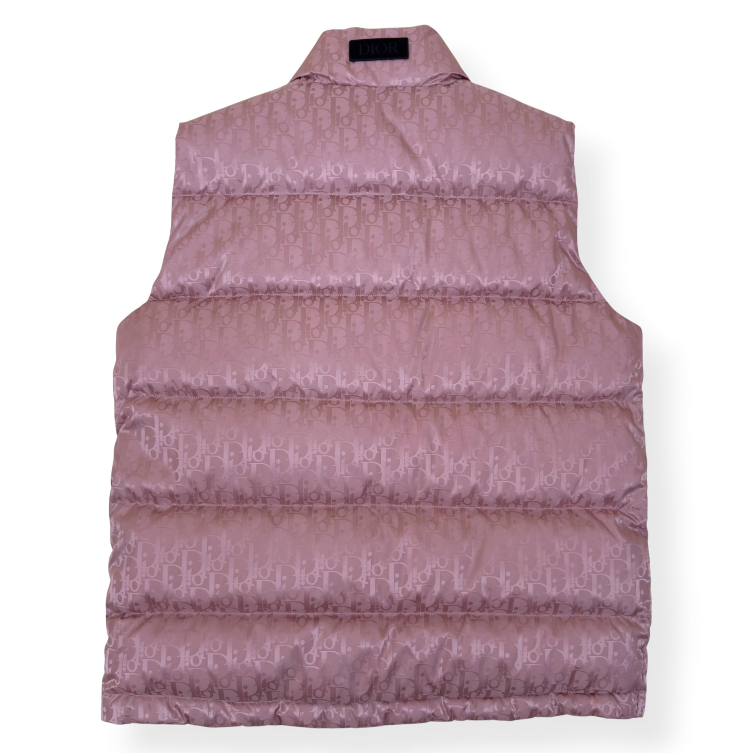 DIOR OBLIQUE JACQUARD DOWN GILET PINK 50 / L