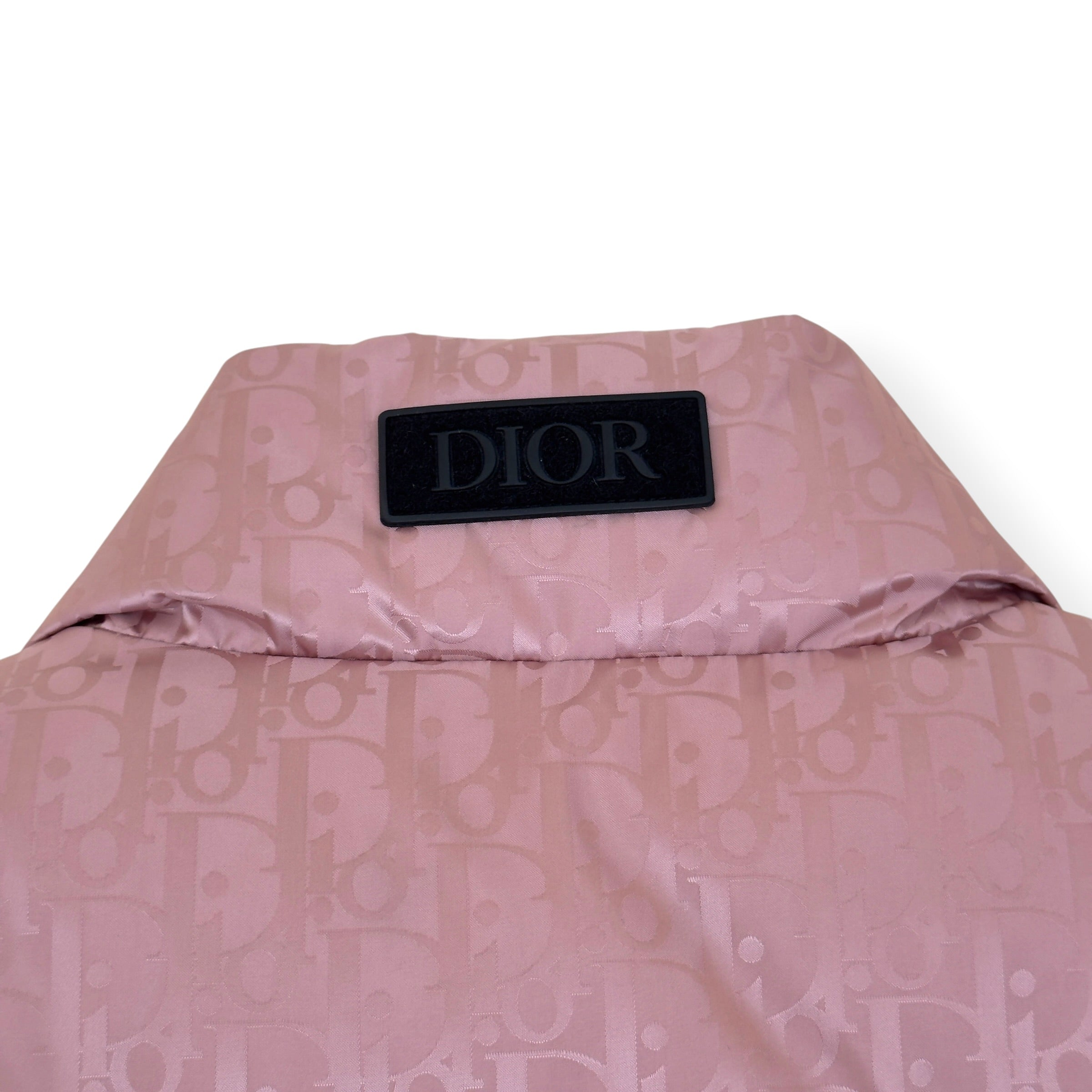 DIOR OBLIQUE JACQUARD DOWN GILET PINK 50 / L