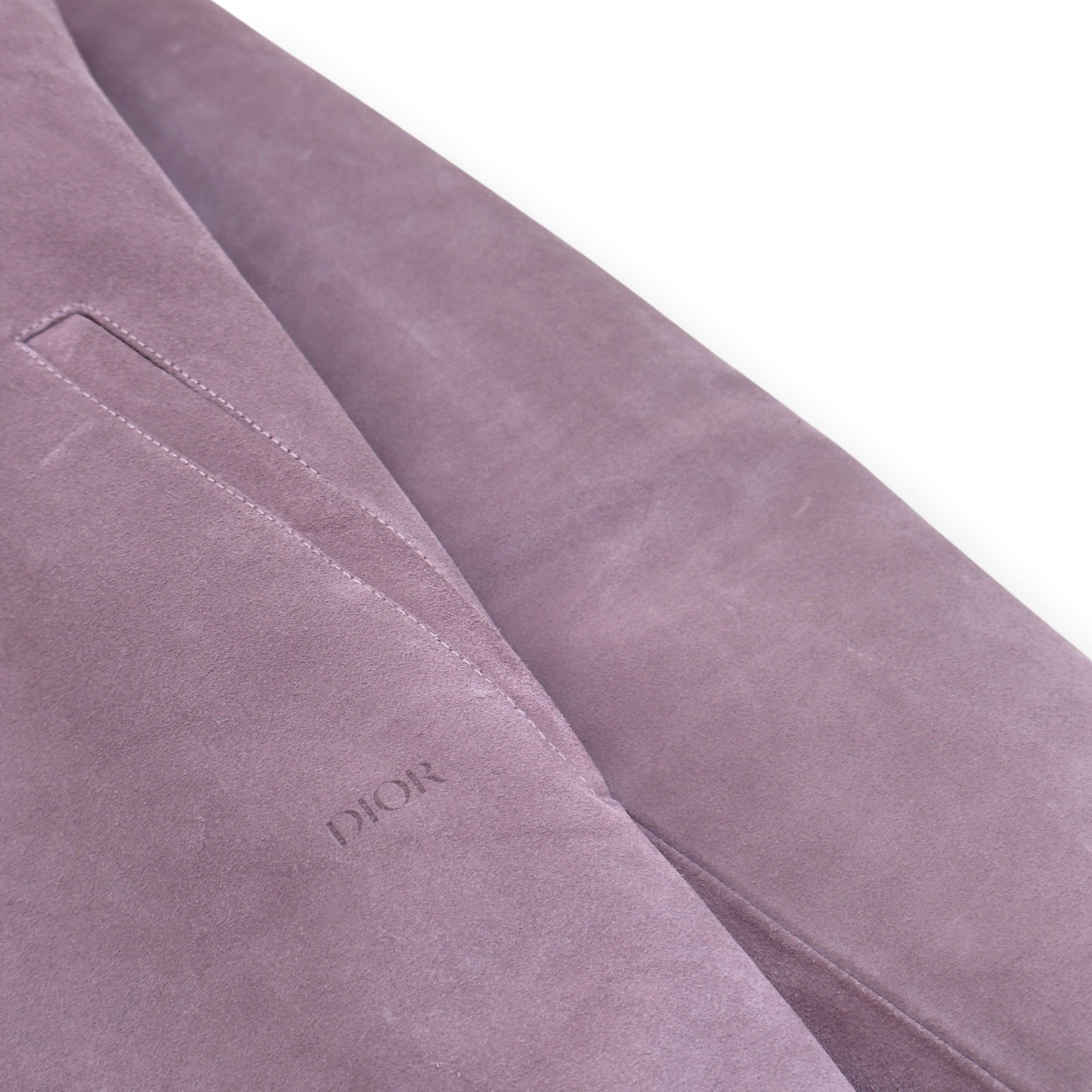DIOR SUEDE CALFSKIN OVERSHIRT JACKET MAUVE 50 / L