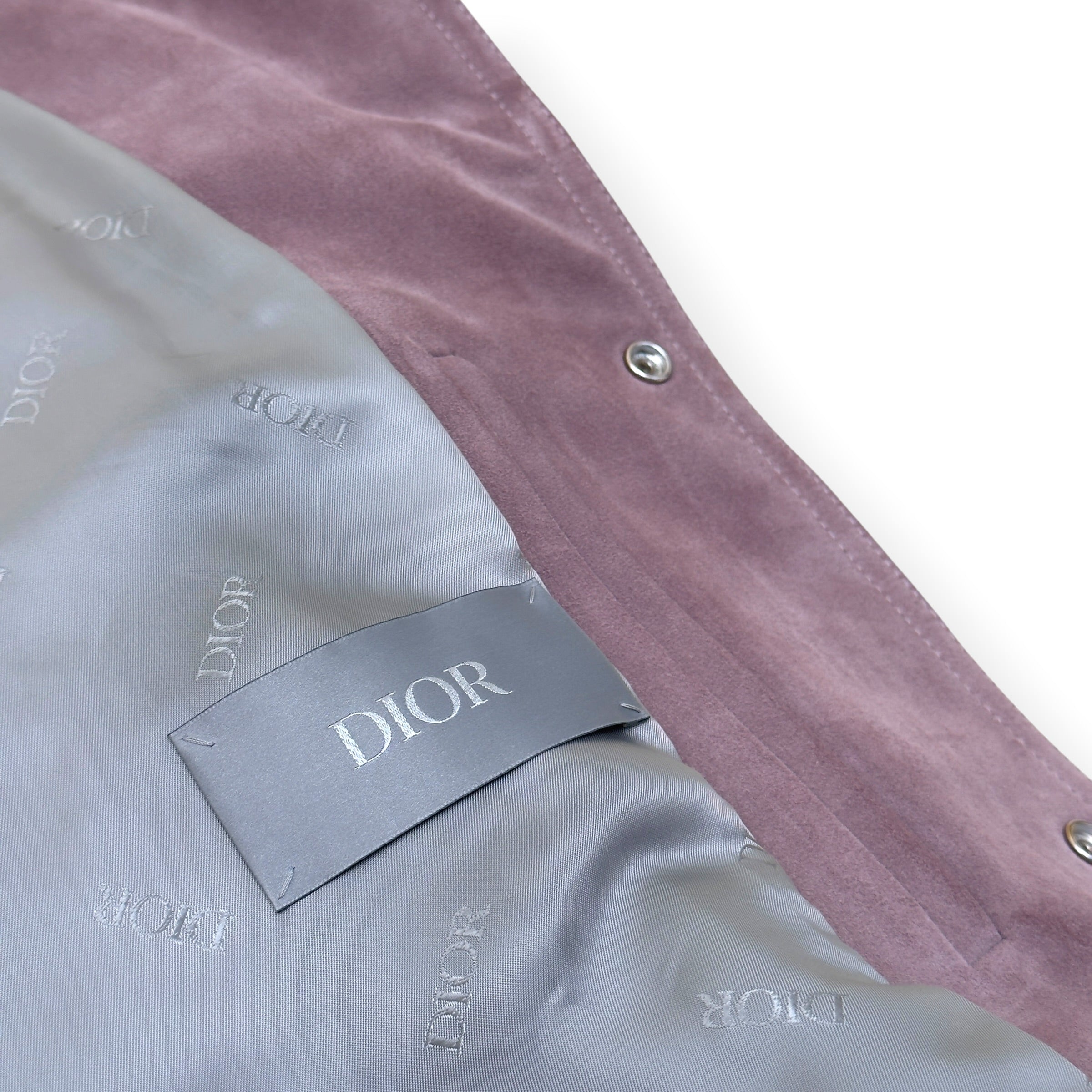 DIOR SUEDE CALFSKIN OVERSHIRT JACKET MAUVE 50 / L