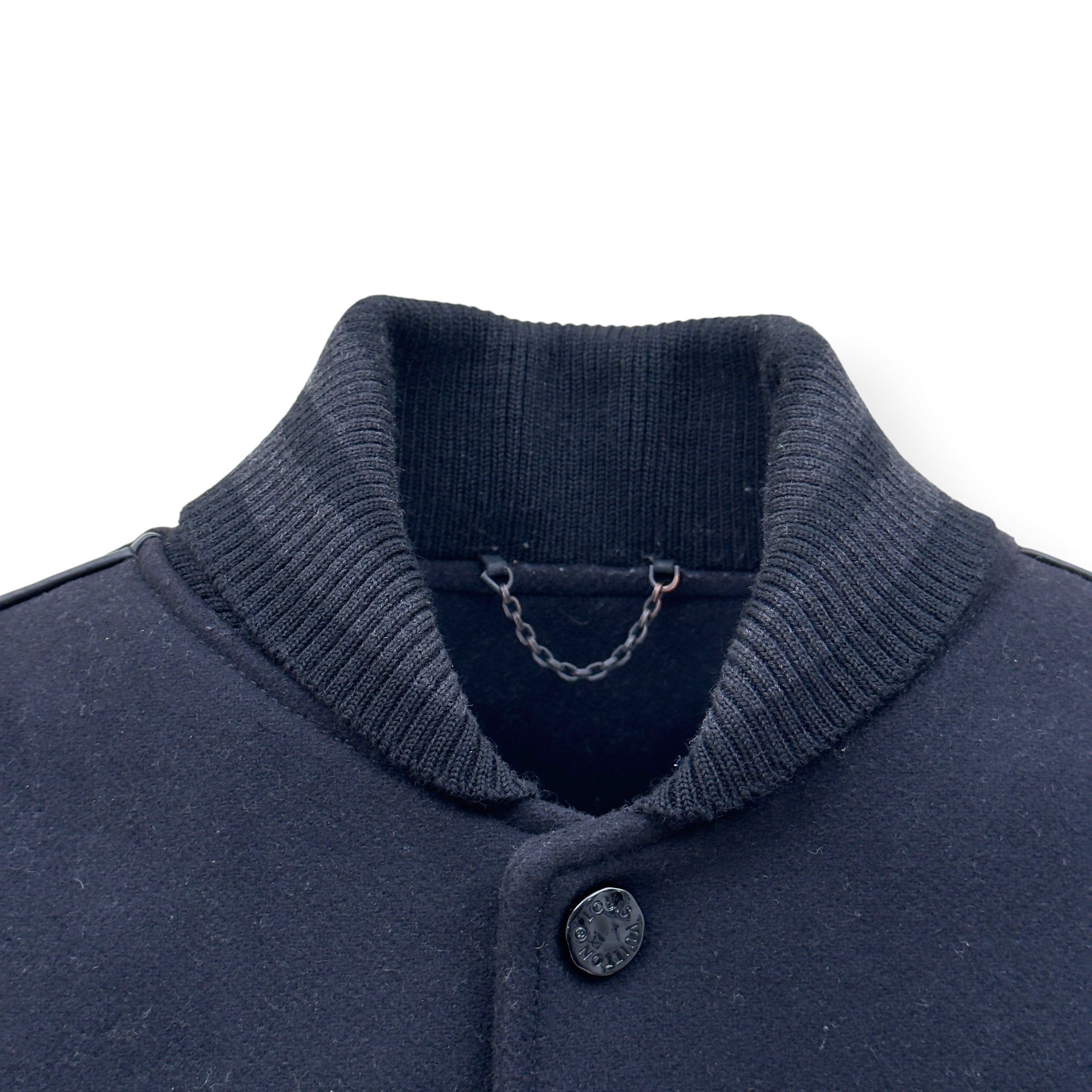 LOUIS VUITTON LV VARSITY LEATHER / WOOL BLOUSON JACKET 46 / XXL