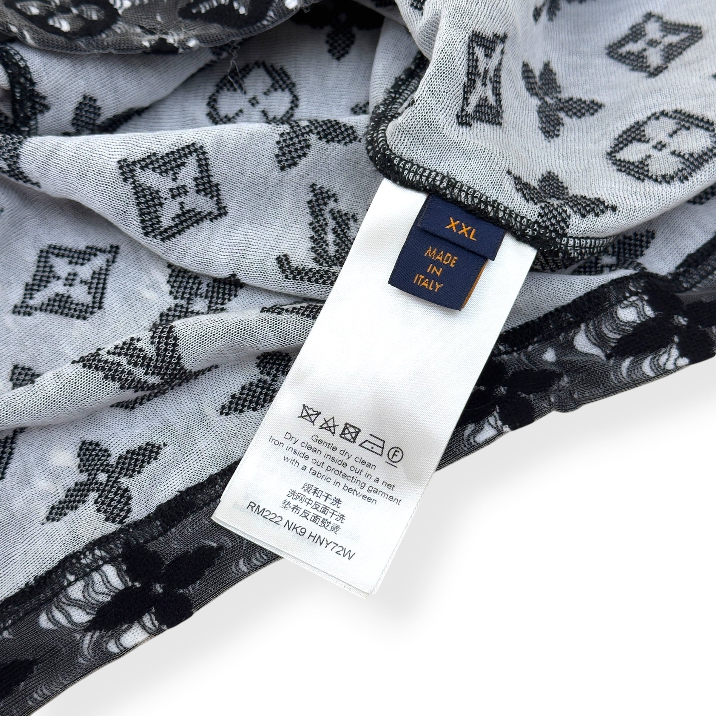 LOUIS VUITTON MONOGRAM MESH T-SHIRT BLACK XXL