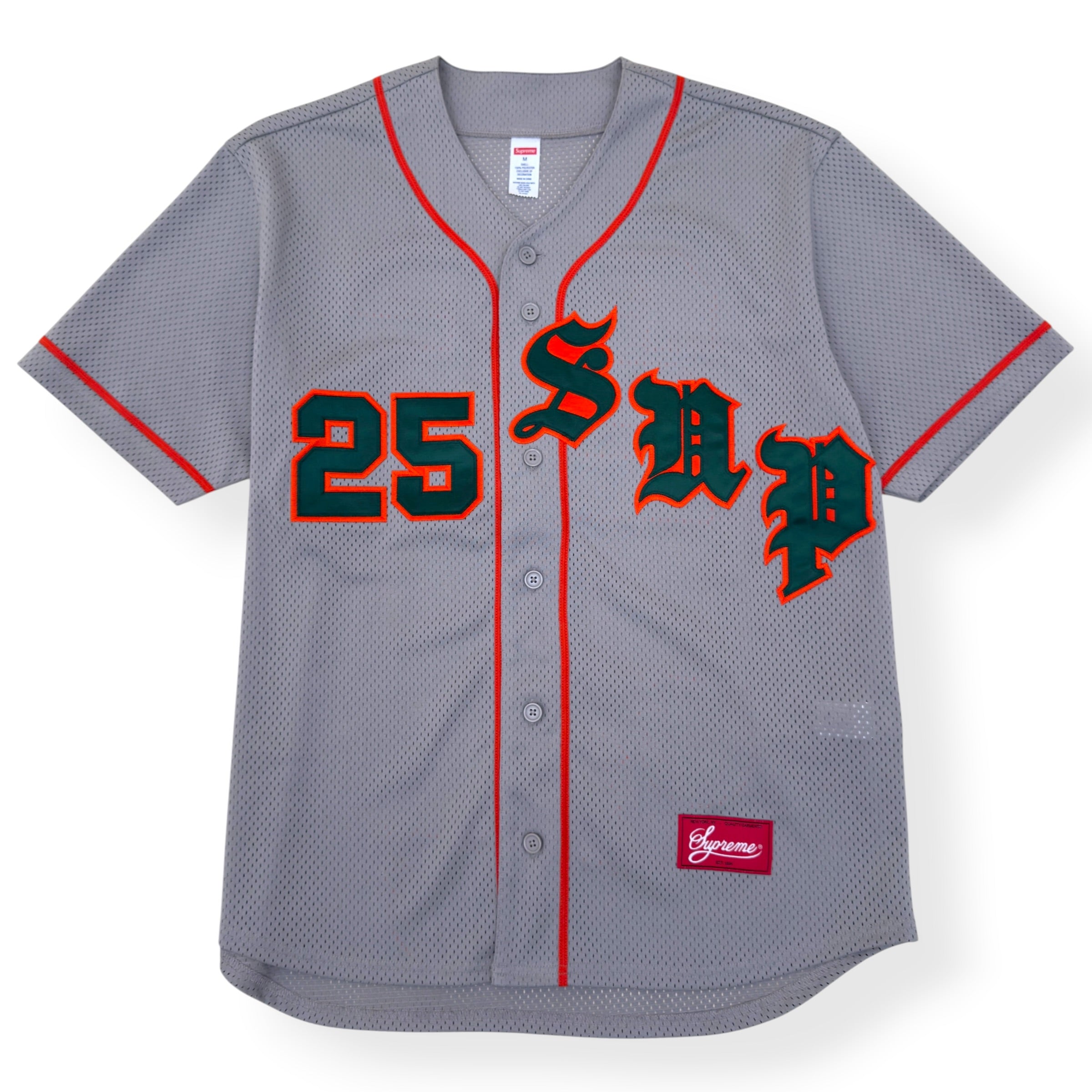 SUPREME OLD ENGLISH BASEBALL JERSEY GREY M