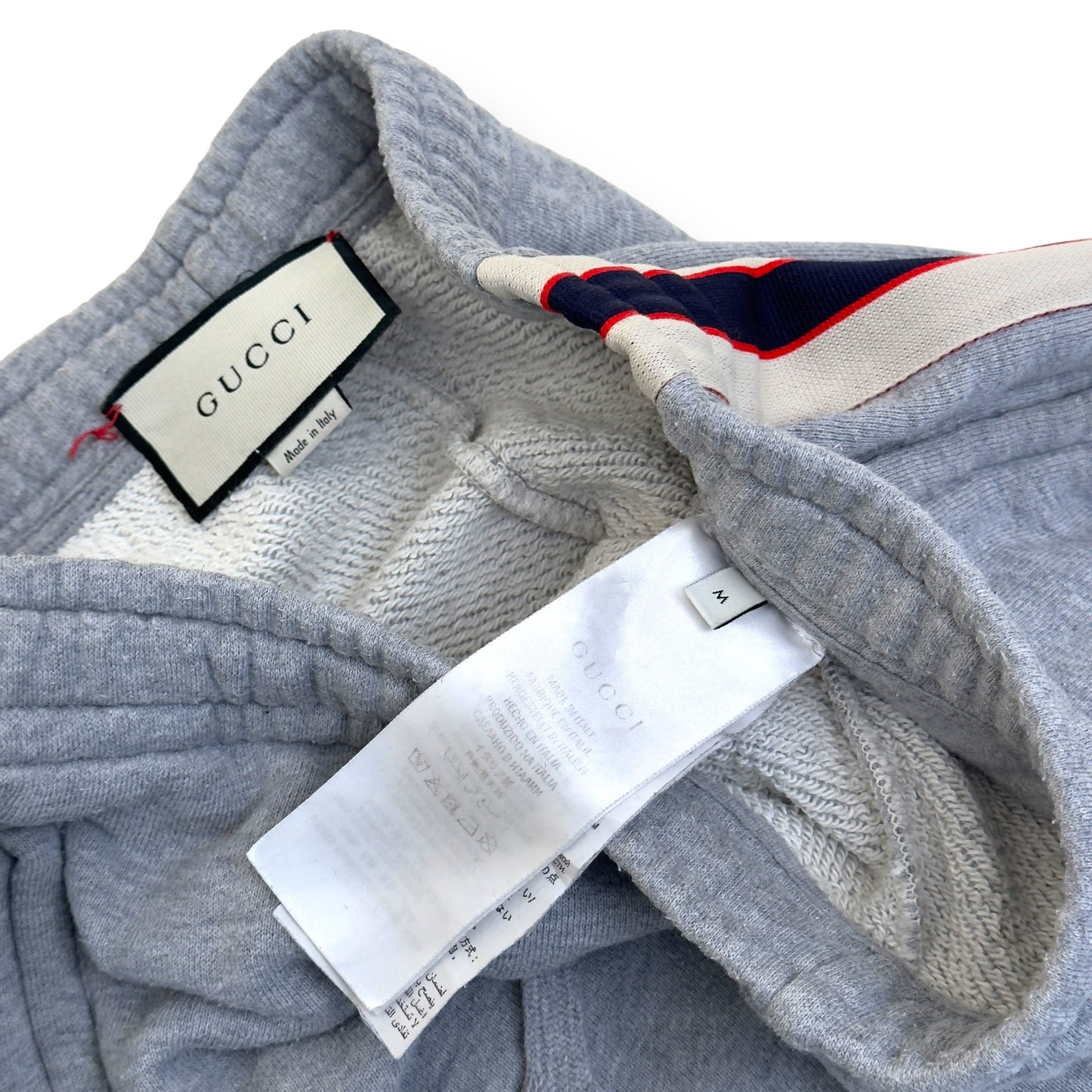 GUCCI WOLF MOTIF JERSEY SWEATPANTS GREY M