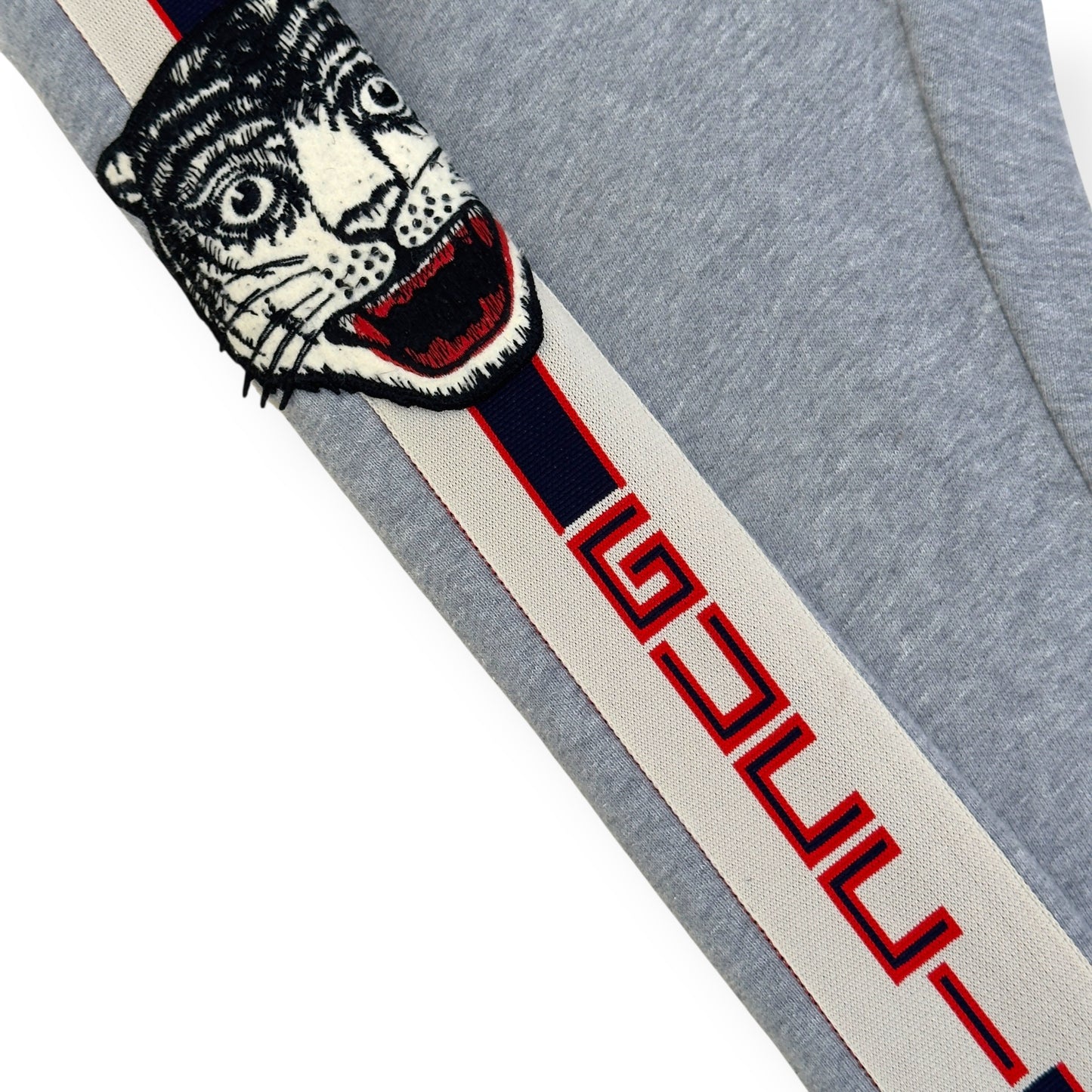 GUCCI WOLF MOTIF JERSEY SWEATPANTS GREY M