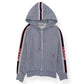 GUCCI TAPE LOGO COTTON HOODIE GREY M