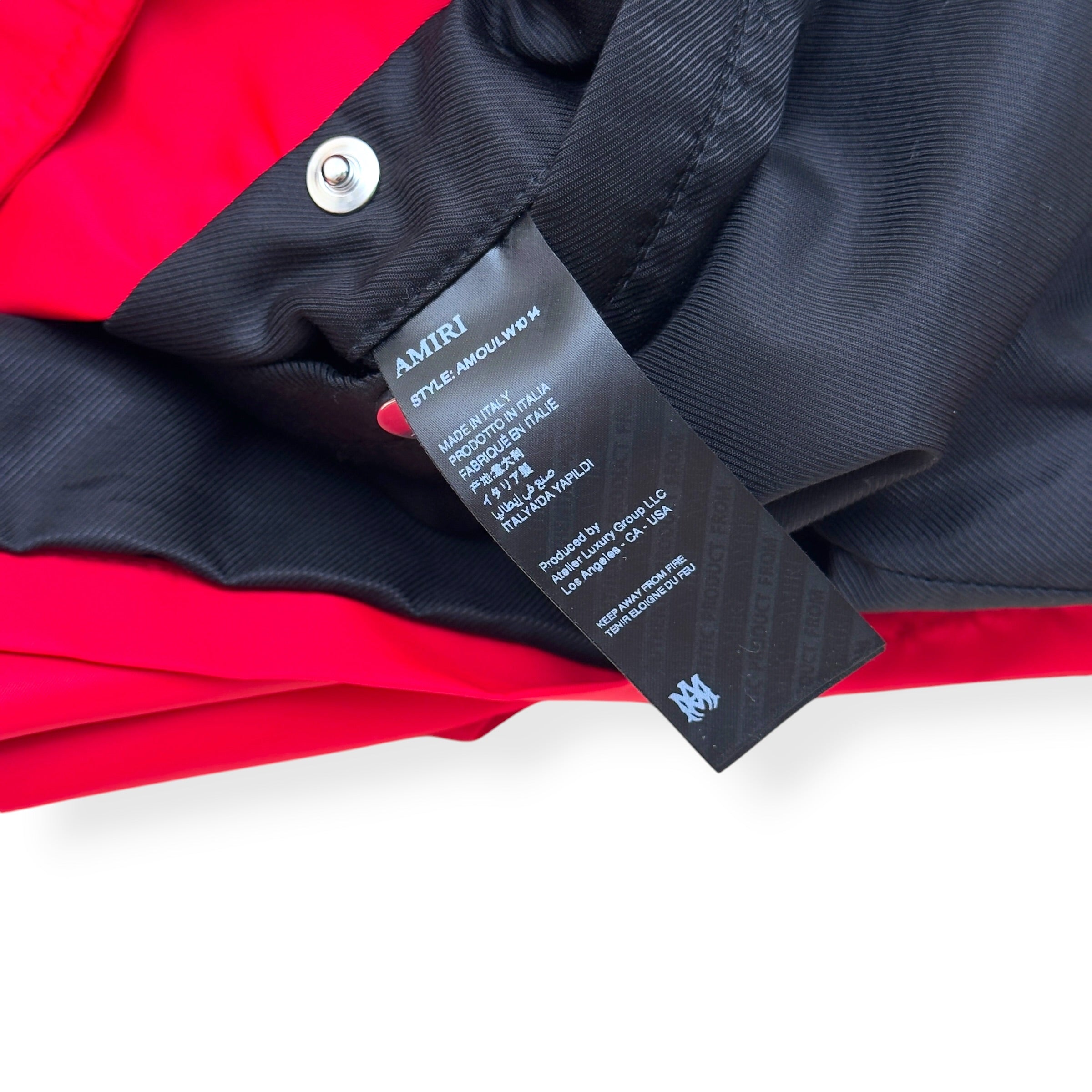 AMIRI MA LOGO COACH JACKET RED M