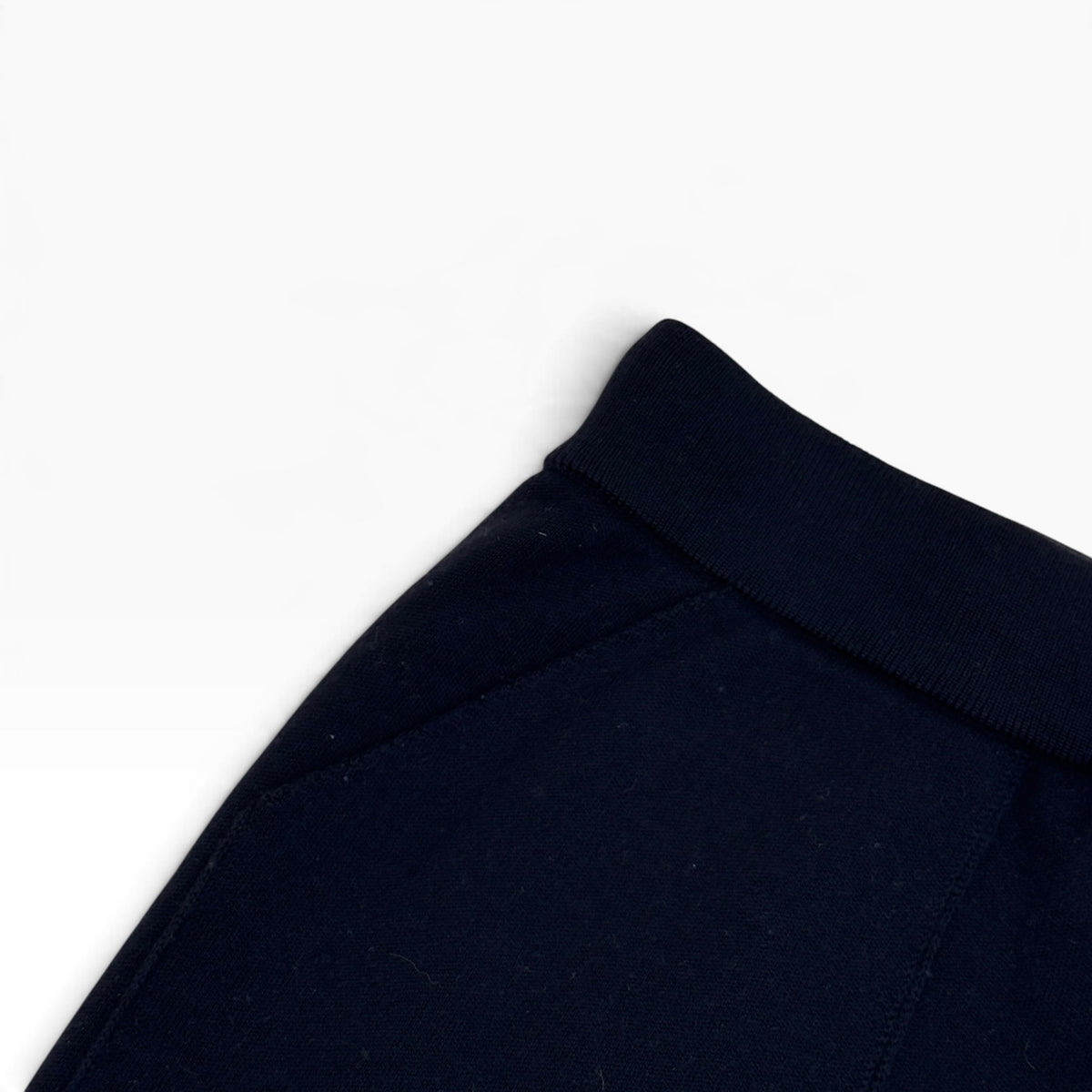 THOM SWEENEY MERINO WOOL KNIT DRAWSTRING TROUSERS NAVY M
