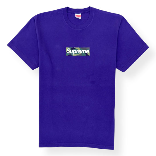 SUPREME CAMO BOX LOGO T-SHIRT PURPLE M