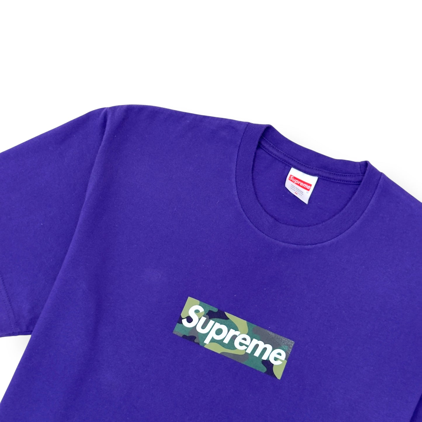 SUPREME CAMO BOX LOGO T-SHIRT PURPLE M