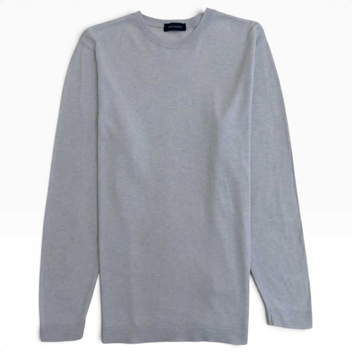 THOM SWEENEY COTTON / CASHMERE CREW NECK SWEATSHIRT GREY XL