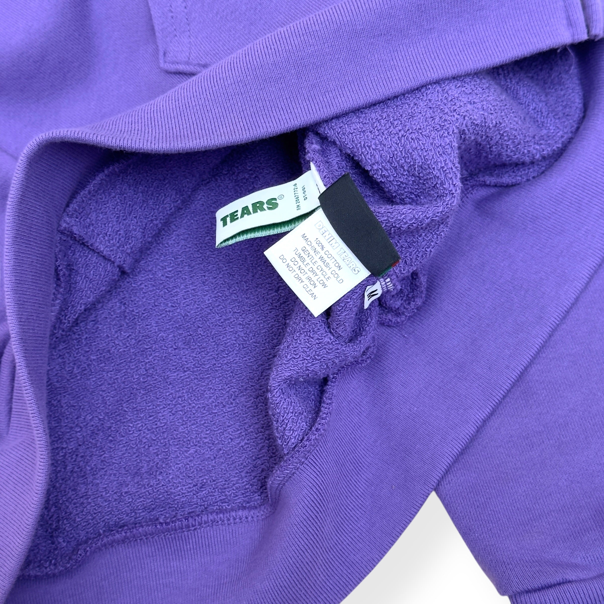 DENIM TEARS UNIVERSITY LOGO ZIP HOODIE PURPLE M