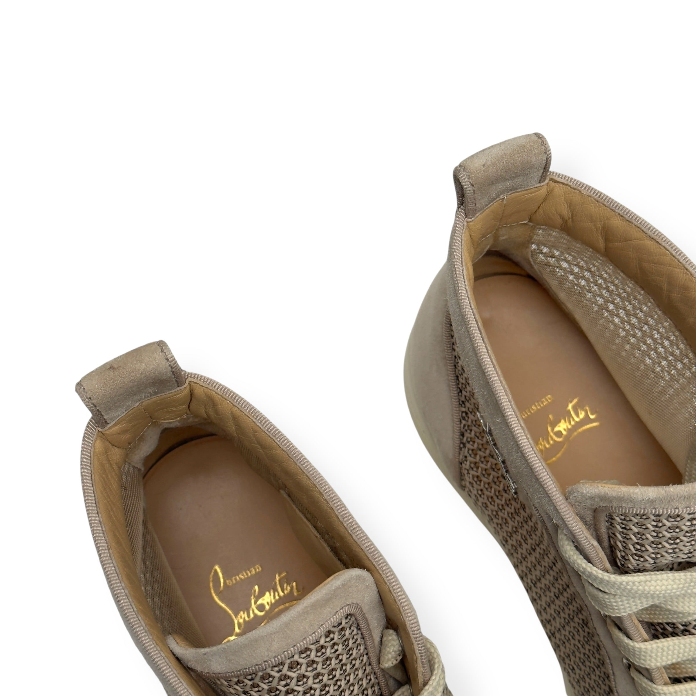 CHRISTIAN LOUBOUTIN WOVEN RANTUS ORLATO SNEAKER BEIGE / CREAM 40.5 / UK6.5