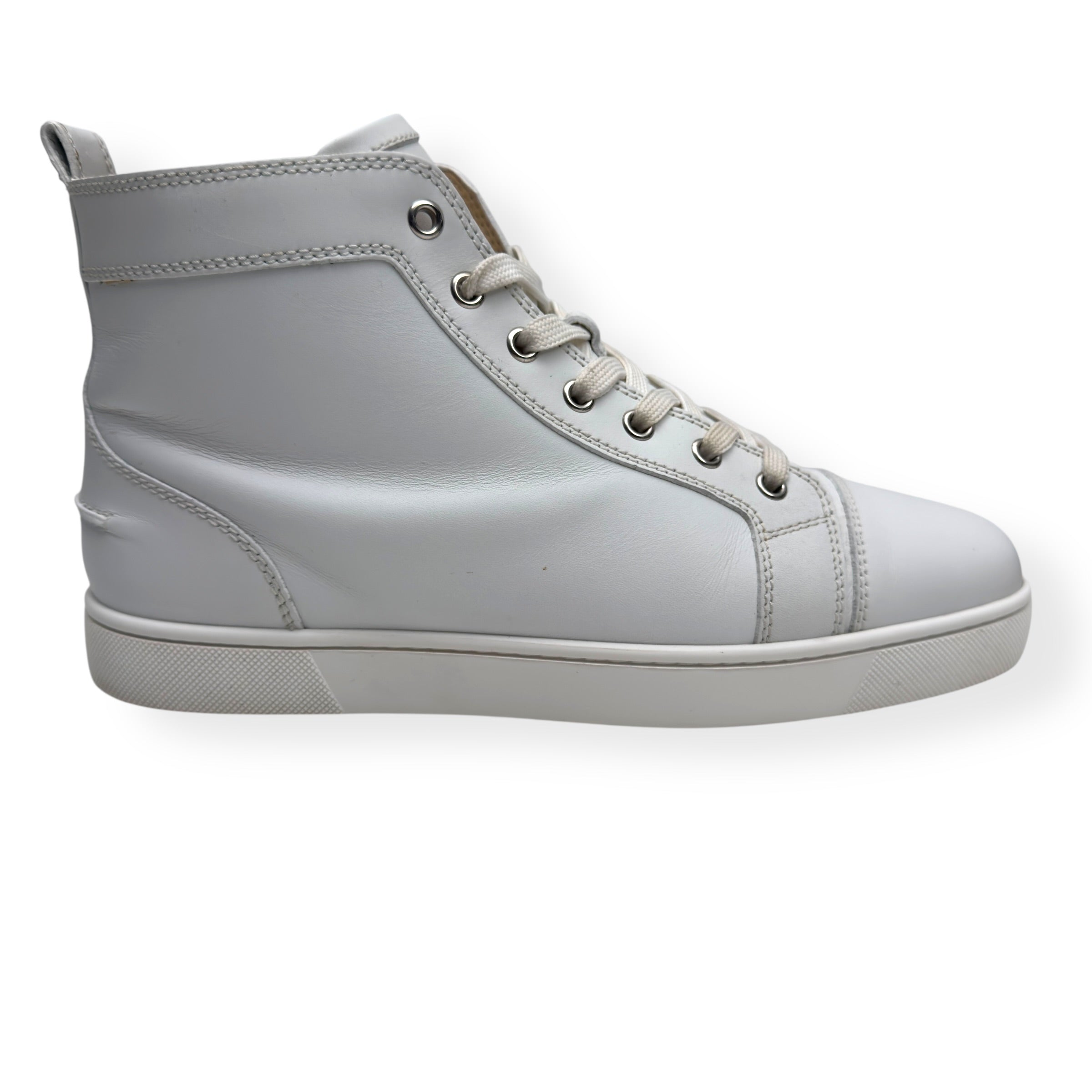 CHRISTIAN LOUBOUTIN LOUIS LEATHER SNEAKER WHITE 40.5 / UK6.5
