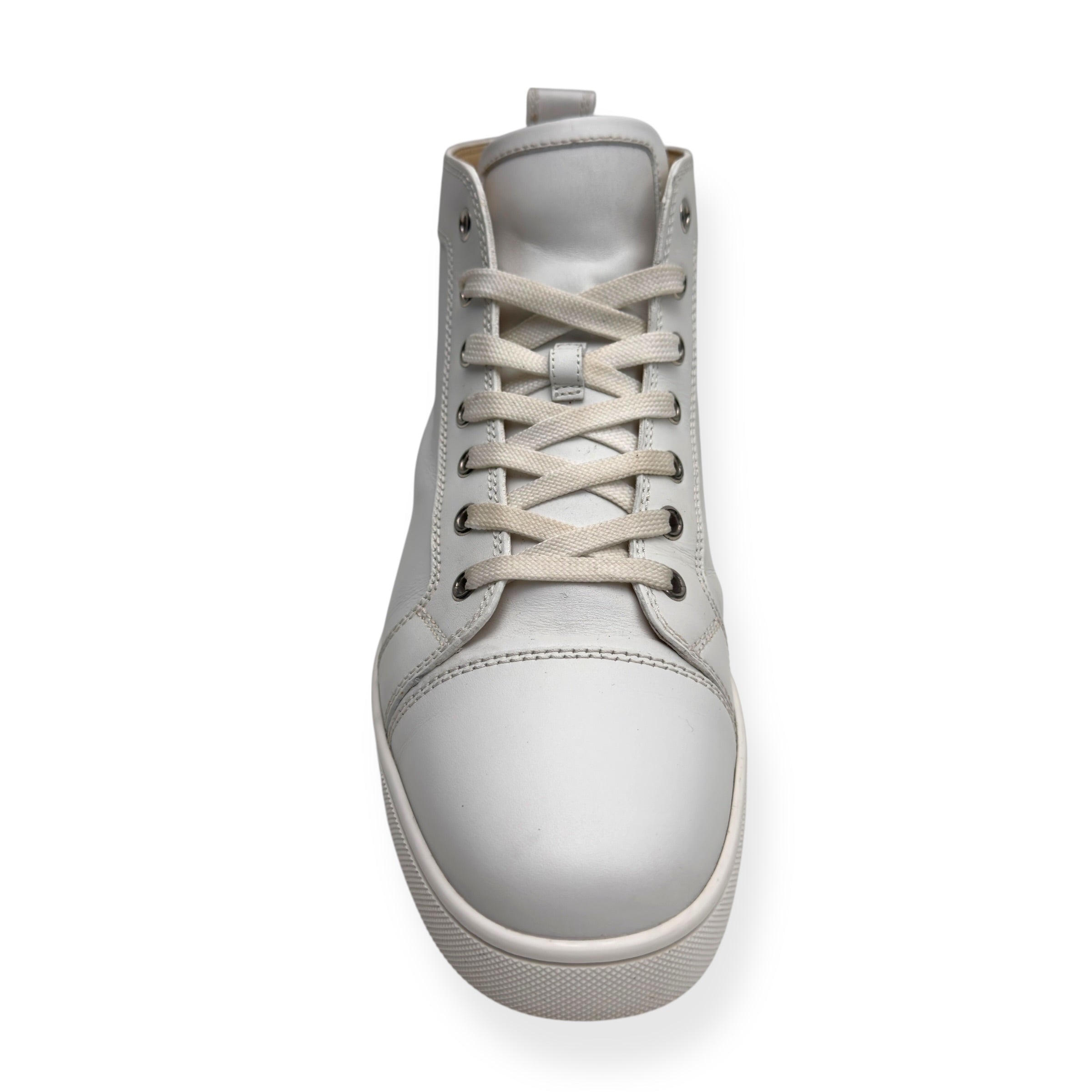 CHRISTIAN LOUBOUTIN LOUIS LEATHER SNEAKER WHITE 40.5 / UK6.5