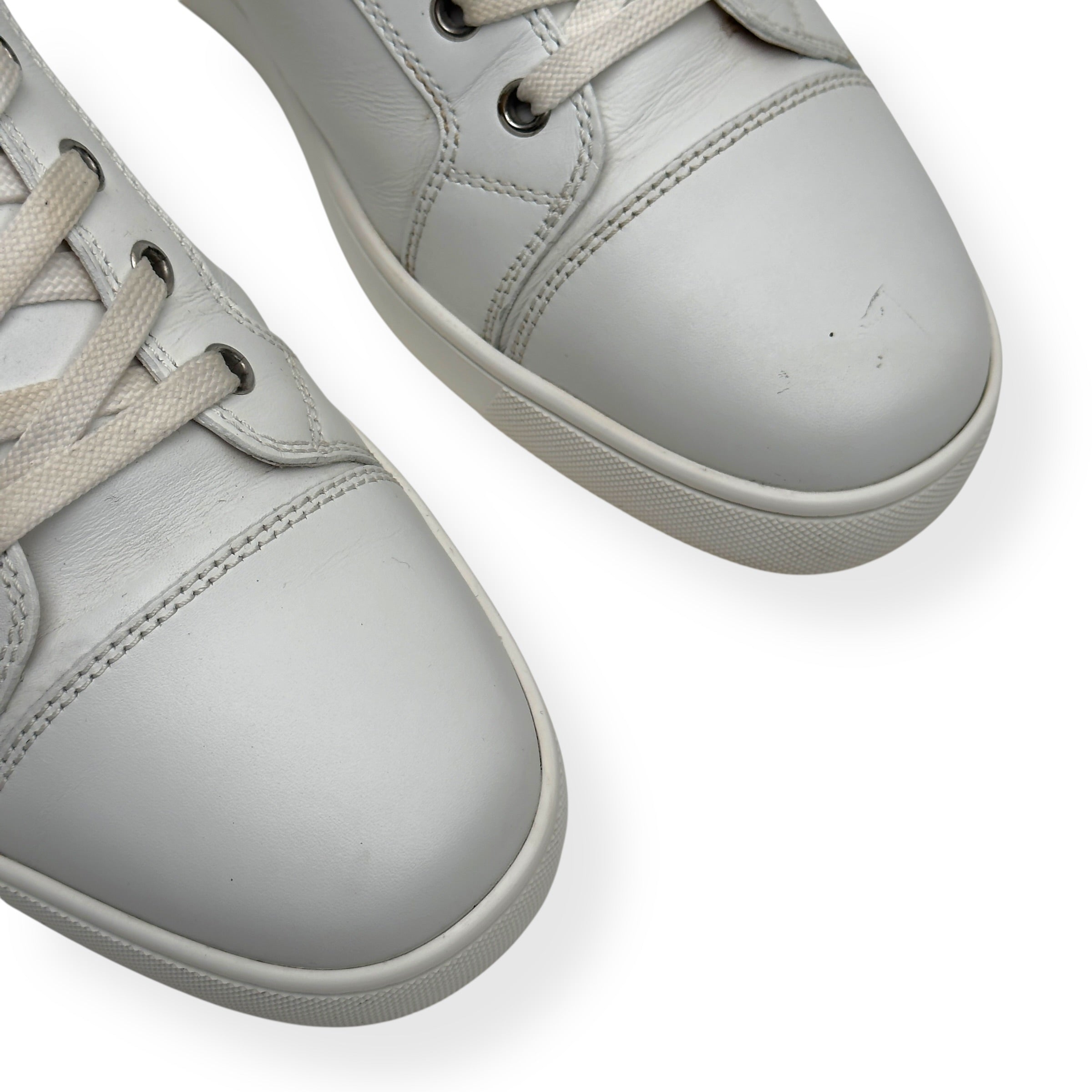 CHRISTIAN LOUBOUTIN LOUIS LEATHER SNEAKER WHITE 40.5 / UK6.5