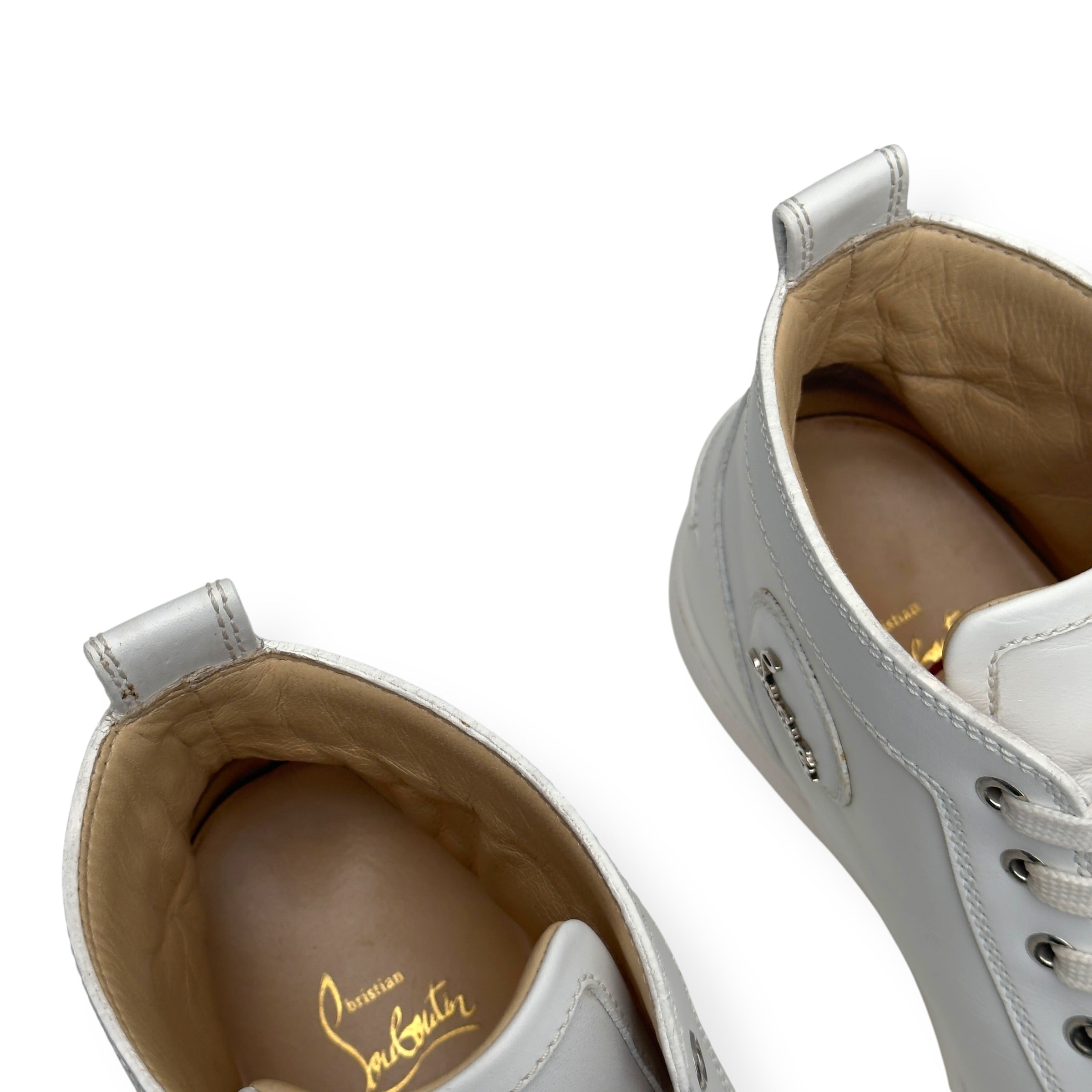 CHRISTIAN LOUBOUTIN LOUIS LEATHER SNEAKER WHITE 40.5 / UK6.5
