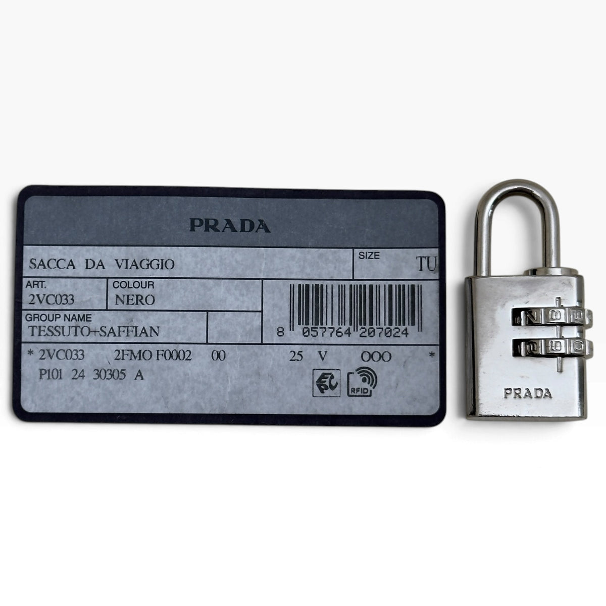 PRADA RE-NYLON TESSUTO SAFFIANO TRAVEL DUFFLE BAG BLACK O/S