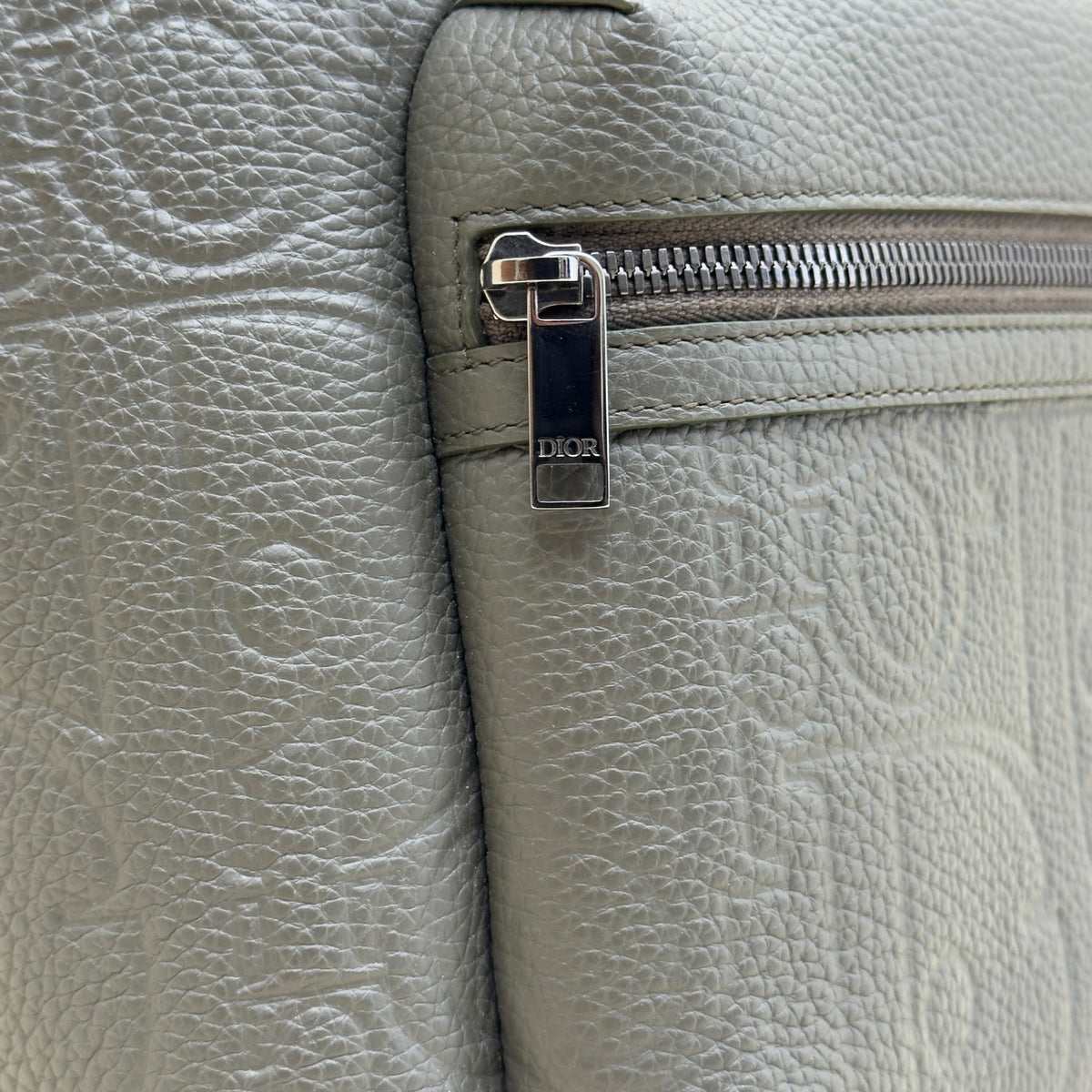 DIOR RIDER GRAINED LEATHER OBLIQUE EMBOSSED BACKPACK O/S