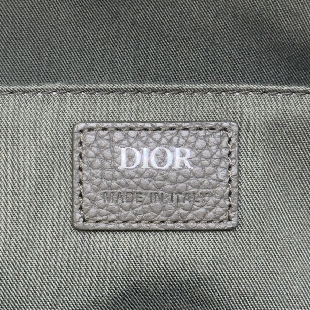 DIOR RIDER GRAINED LEATHER OBLIQUE EMBOSSED BACKPACK O/S