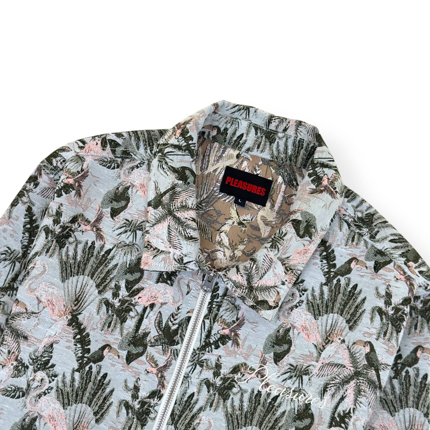 PLEASURES PARROT WORKWEAR JACKET GREY L