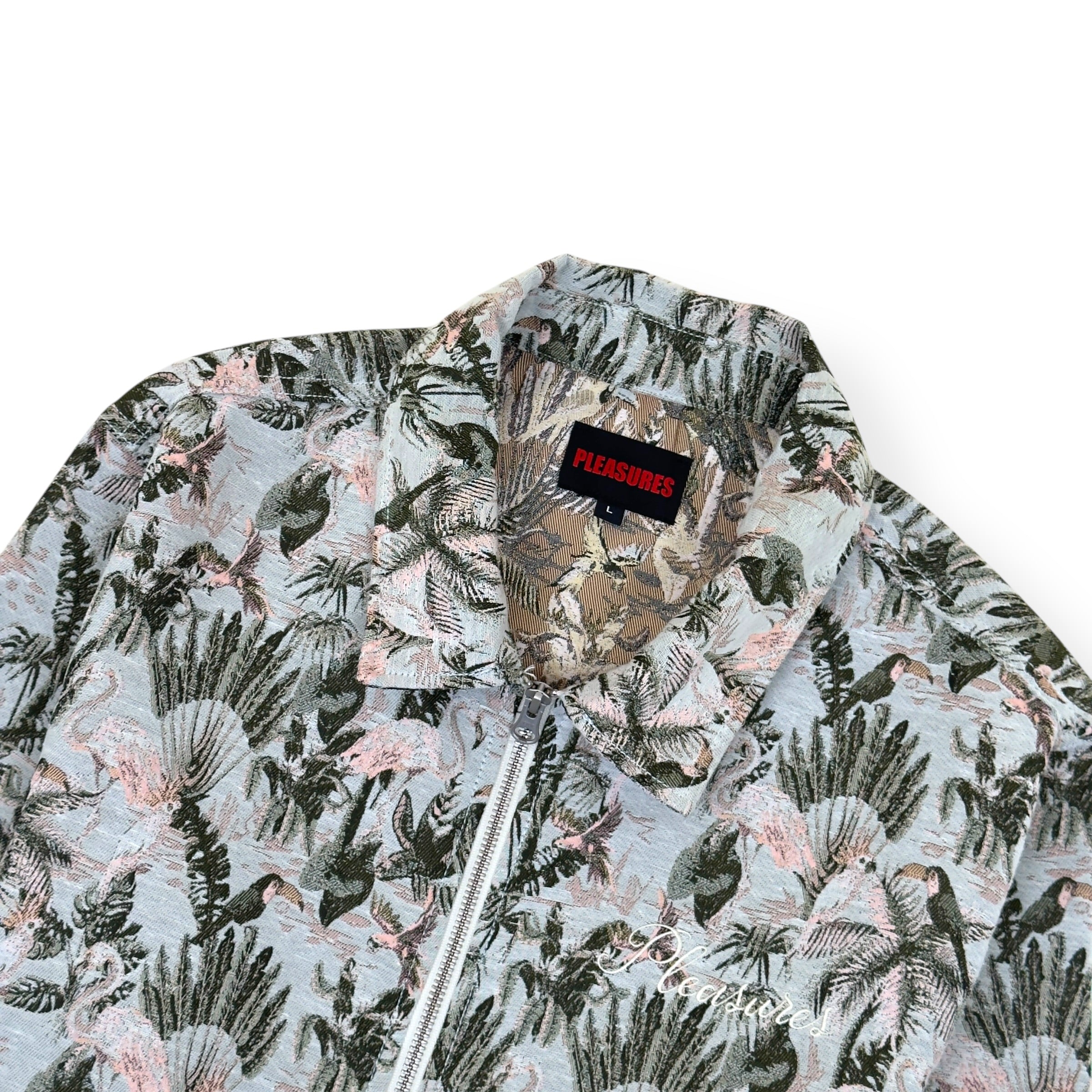 PLEASURES PARROT WORKWEAR JACKET GREY L