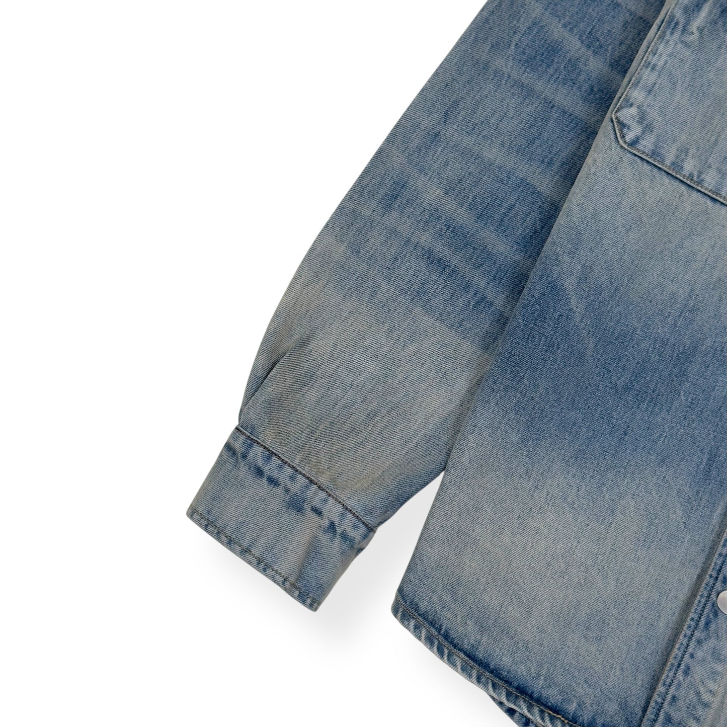 AMIRI DEIIM HOODED OVERSHIRT BLUE / CLAY M