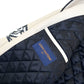 LOUIS VUITTON CALLIGRAPHY LEATHER / NYLON JACKT CREAM / NAVY 50 / L