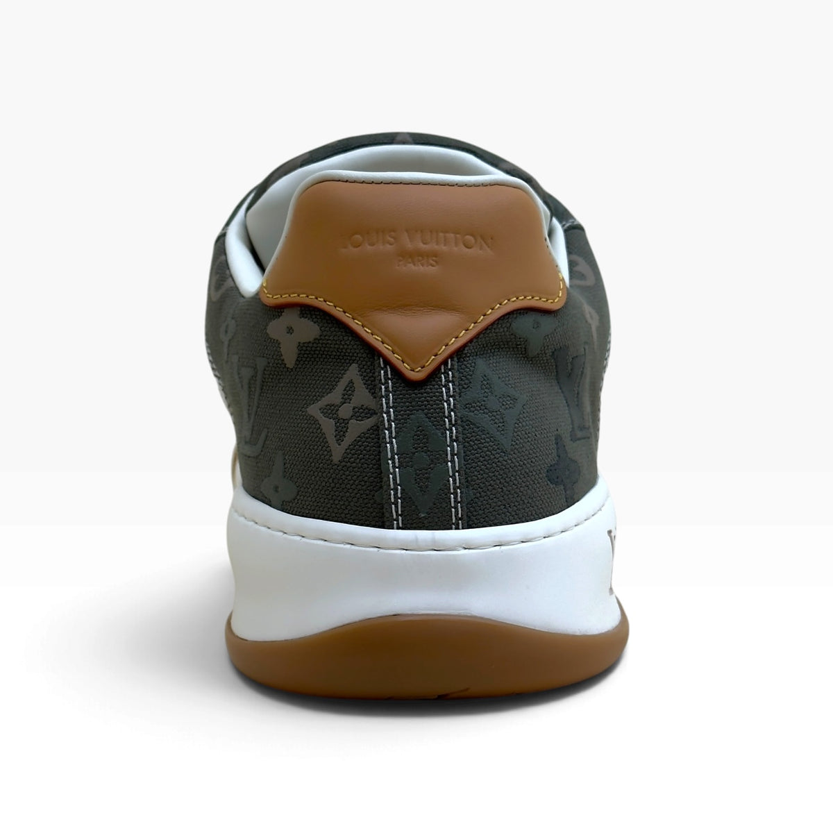LOUIS VUITTON CANVAS MONOGRAM TILTED SNEAKER KHAKI UK10