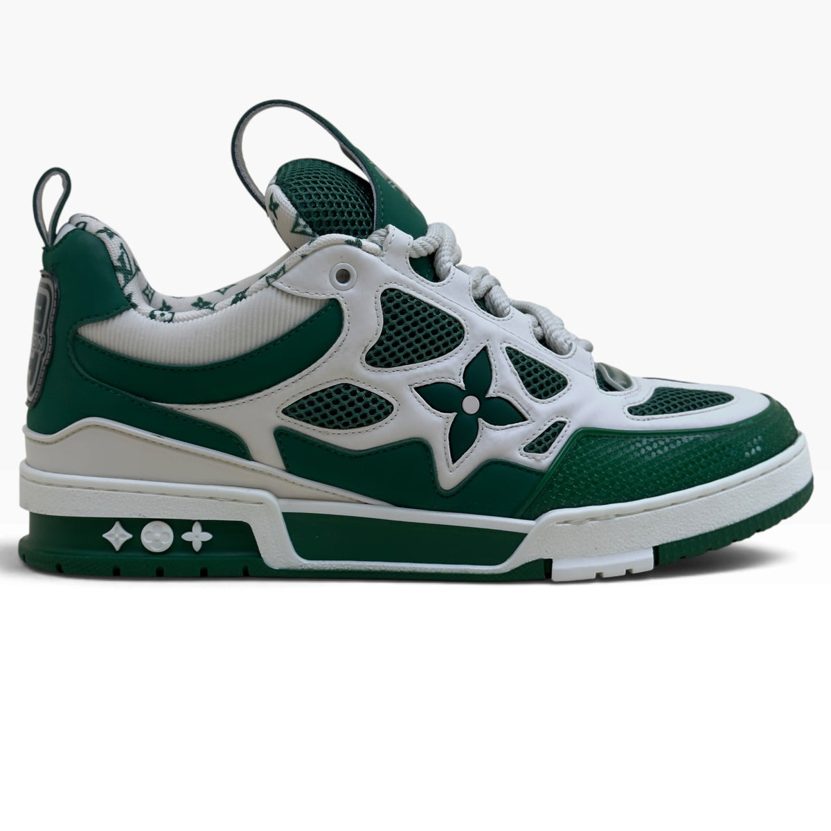 LOUIS VUITTON SKATE SNEAKER GREEN / WHITE UK9.5
