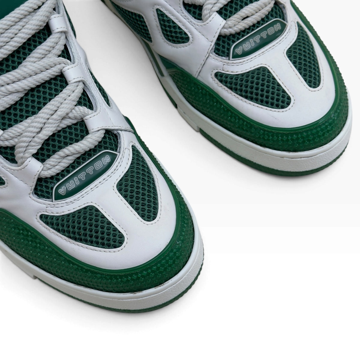 LOUIS VUITTON SKATE SNEAKER GREEN / WHITE UK9.5
