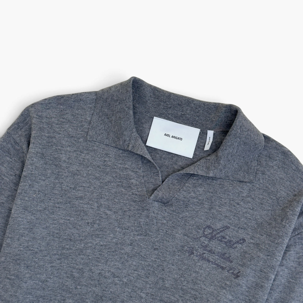 AXEL ARIGATO KNIT POLO JUMPER GREY L