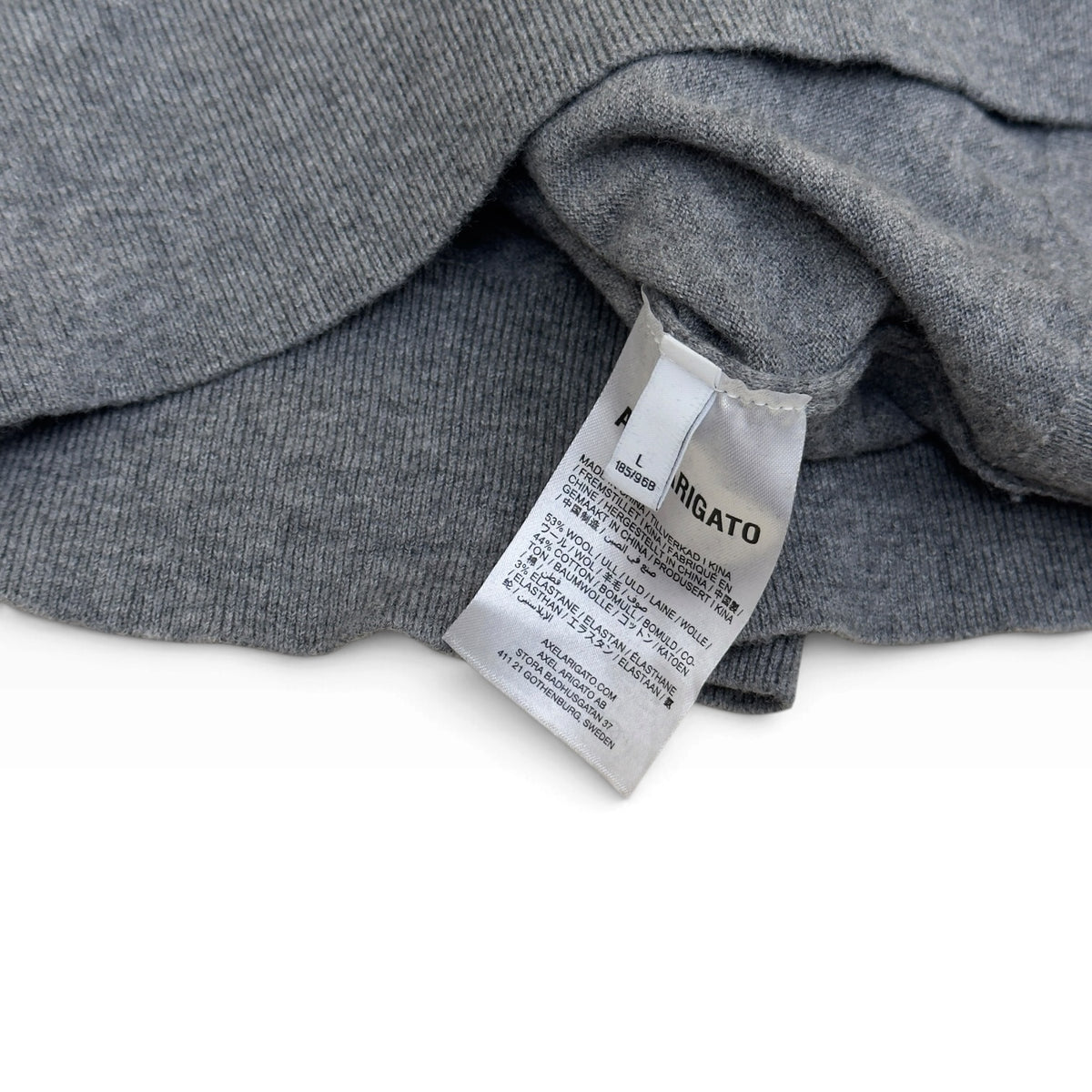 AXEL ARIGATO KNIT POLO JUMPER GREY L