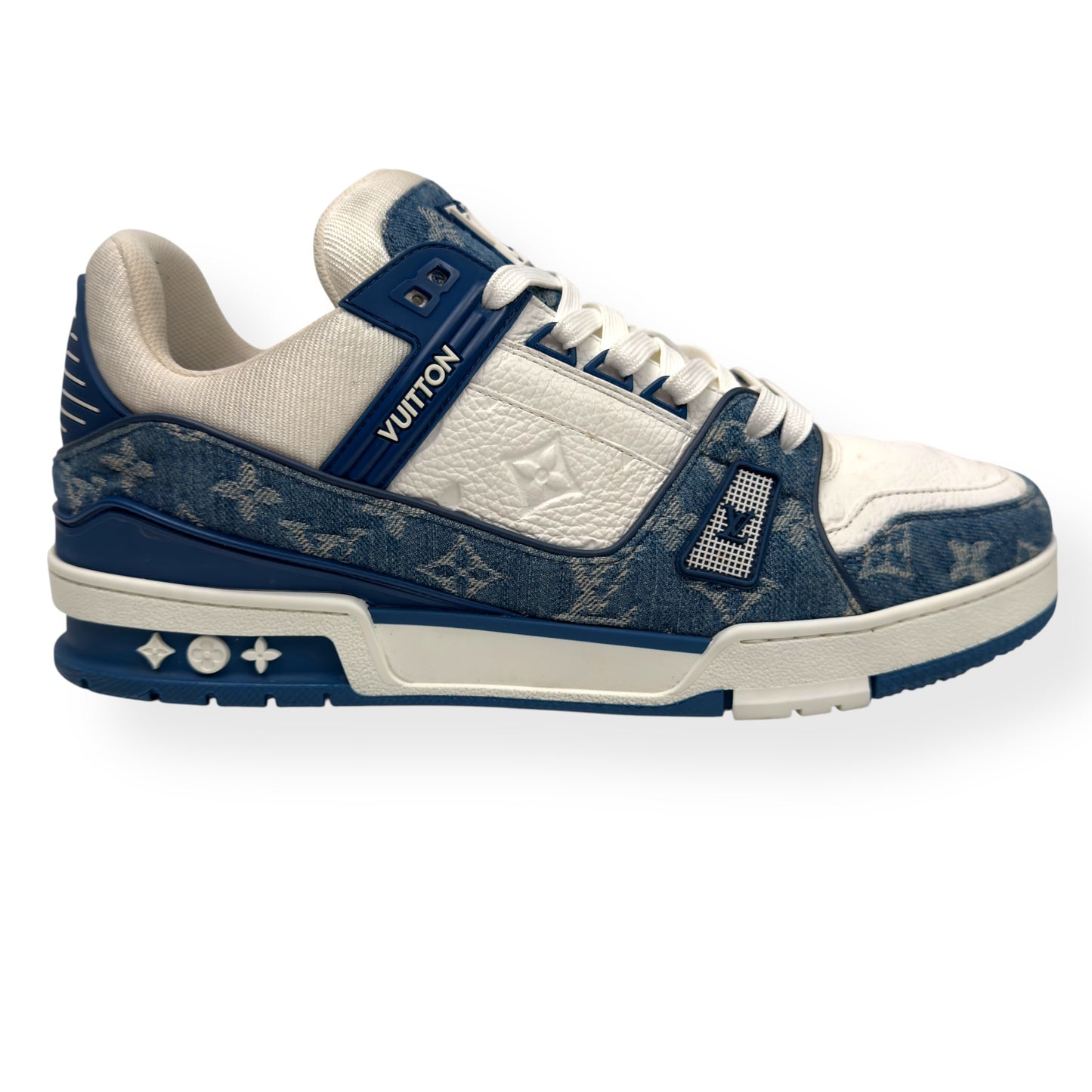 LOUIS VUITTON LV DENIM TRAINER BLUE UK10
