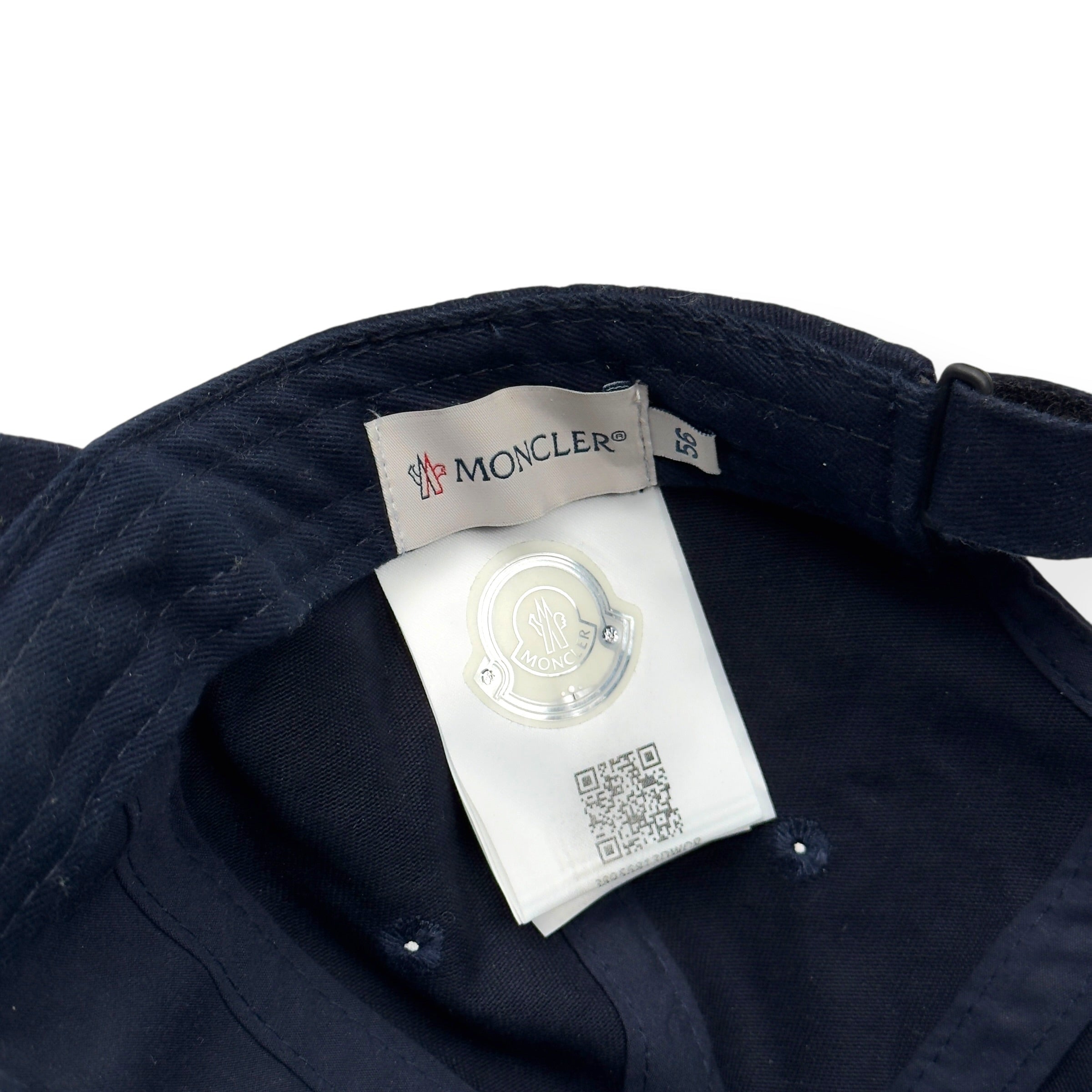 MONCLER COTTON GABARDINE BASEBALL CAP NAVY 56 / S