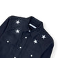GIVENCHY STAR EMBROIDERED DENIM SHIRT BLACK / WHITE S