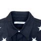 GIVENCHY STAR EMBROIDERED DENIM SHIRT BLACK / WHITE S