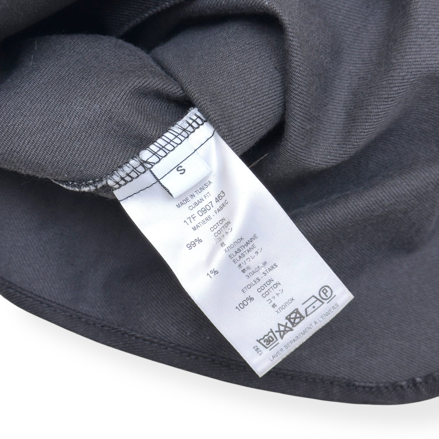 GIVENCHY STAR EMBROIDERED DENIM SHIRT BLACK / WHITE S