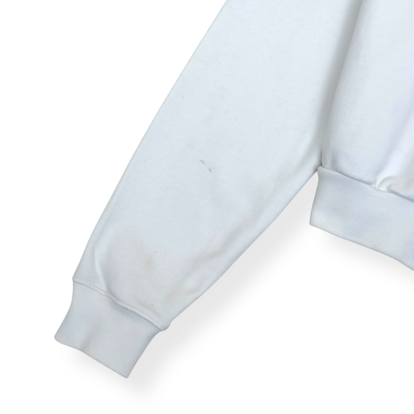 OFF-WHITE ZIP-UP CROPPED HOODIE WHITE S