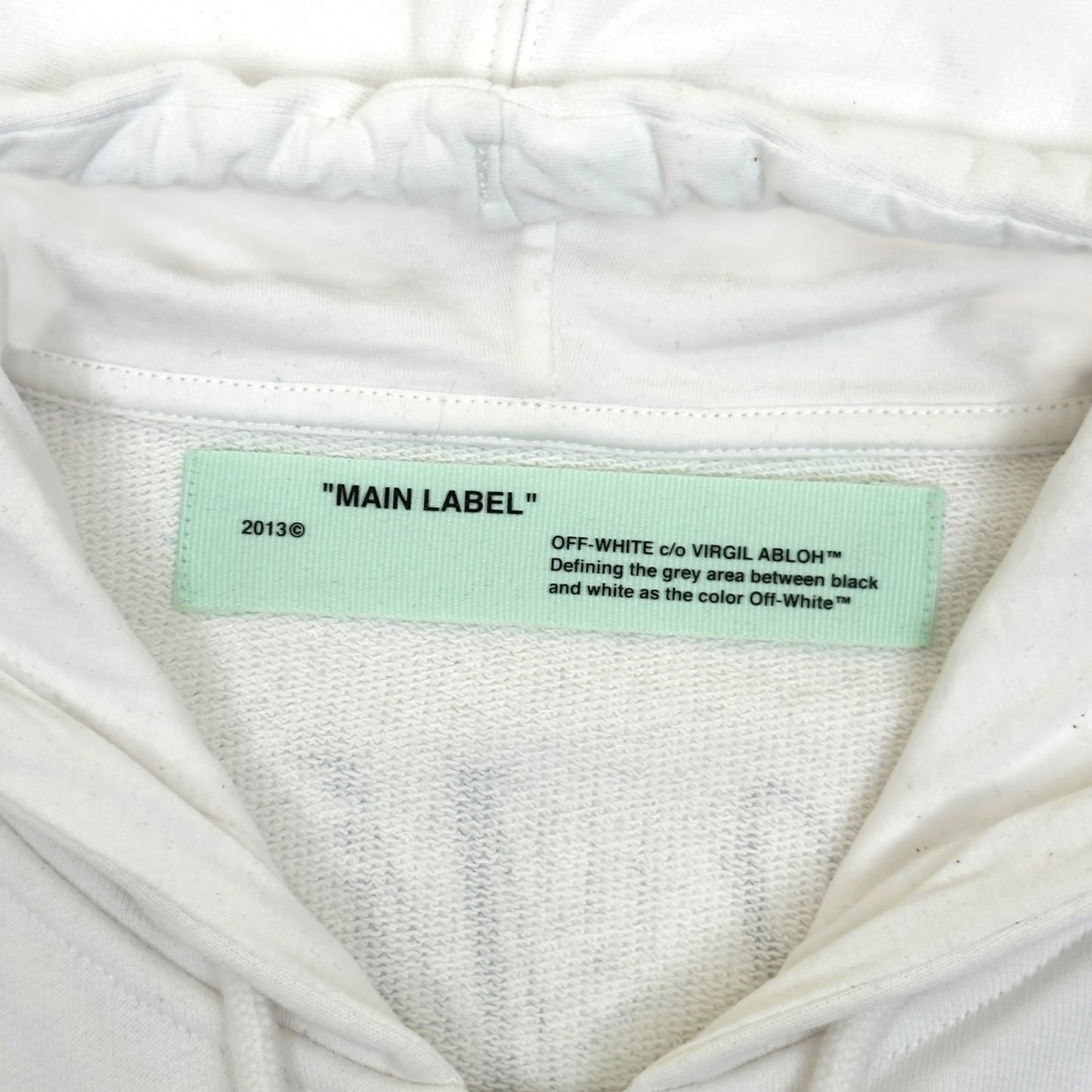 OFF-WHITE ZIP-UP CROPPED HOODIE WHITE S