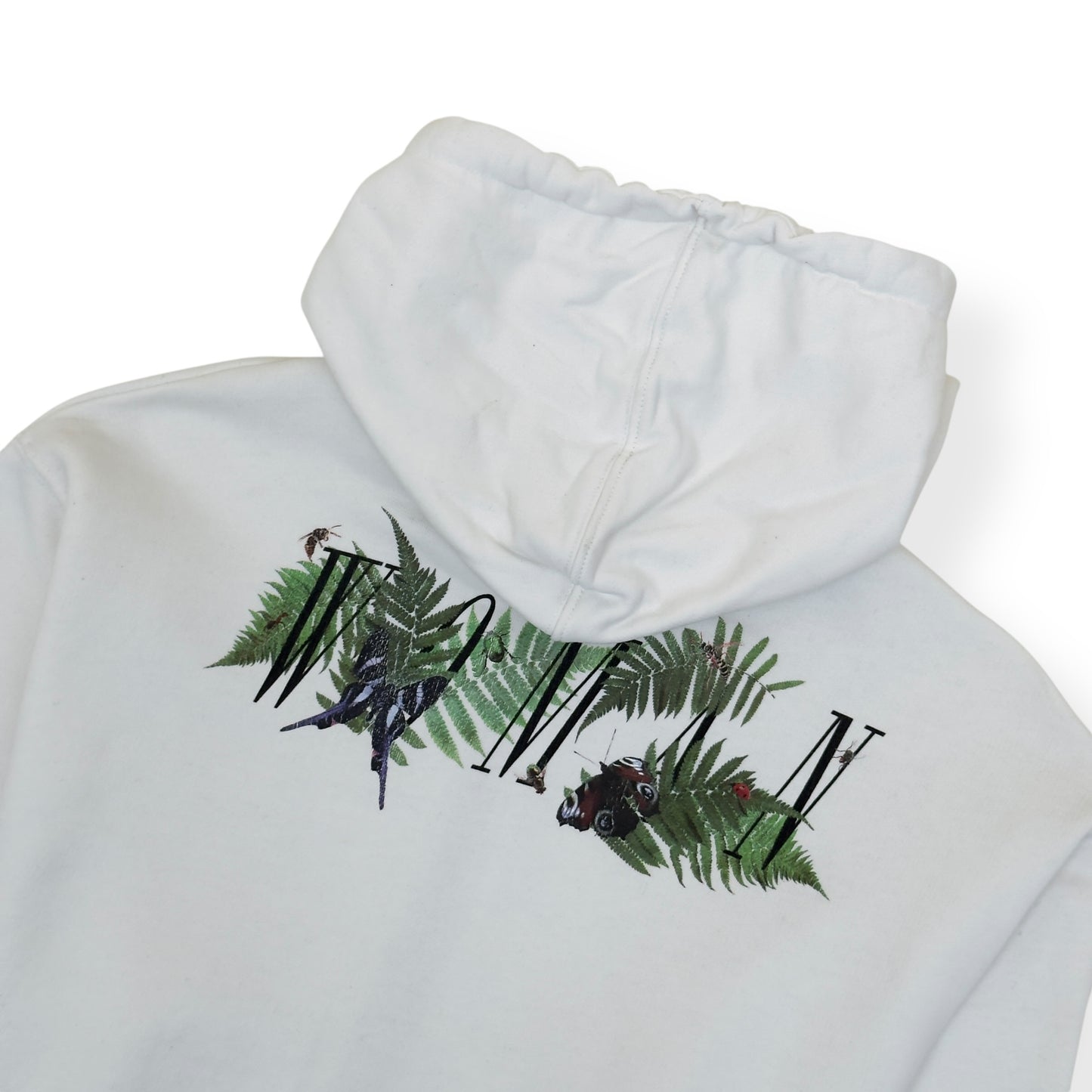 OFF-WHITE ZIP-UP CROPPED HOODIE WHITE S