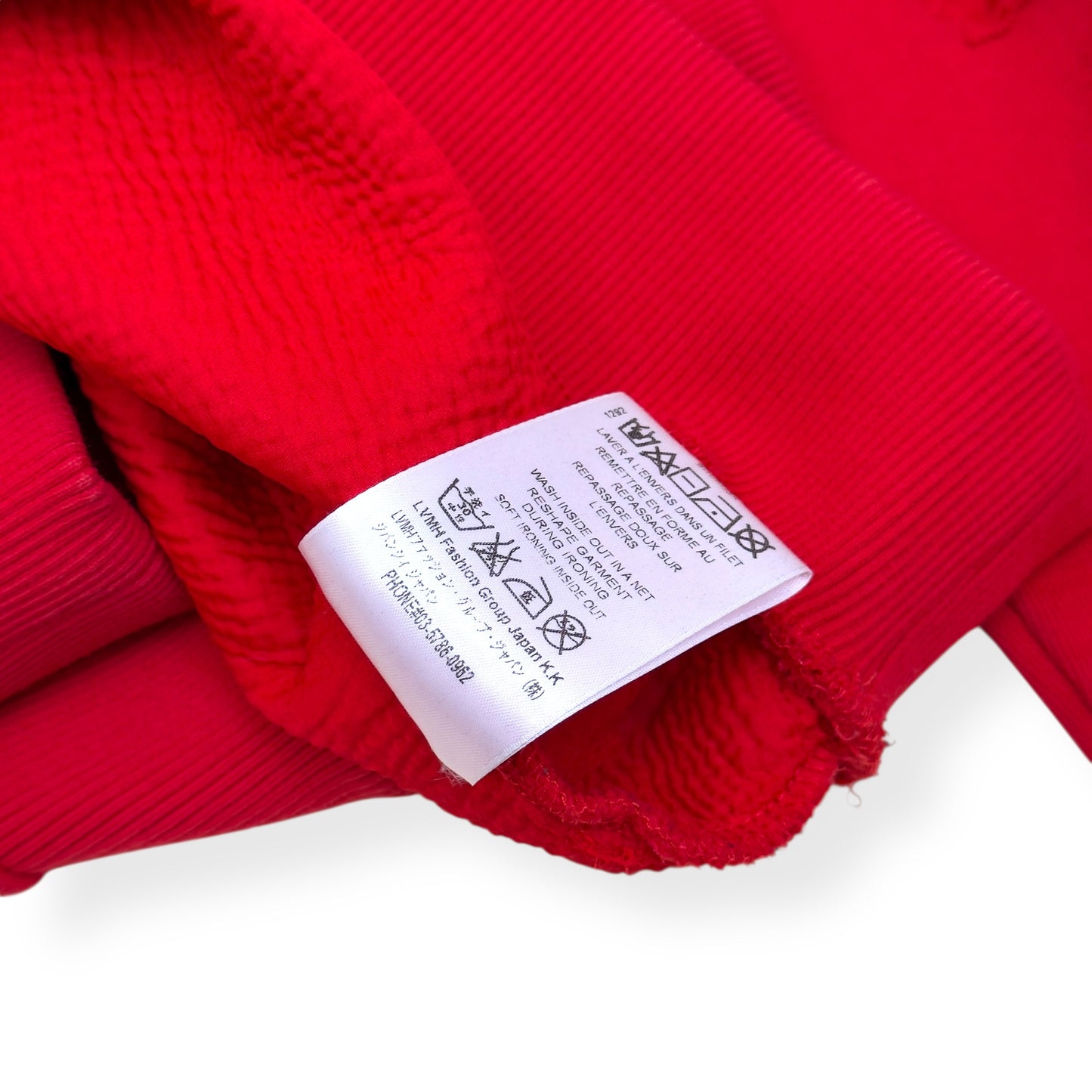 GIVENCHY DISTRESSED LOGO HOODIE RED M